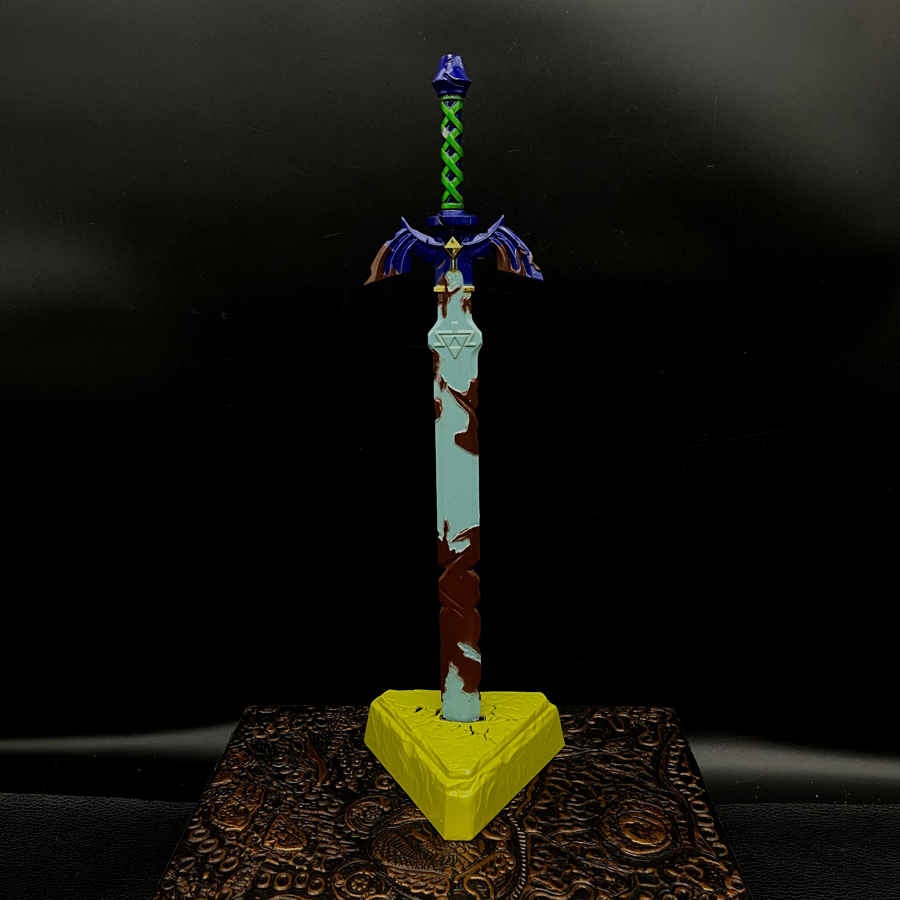 Gnarly Sword Link Master Sword With Metal Stand