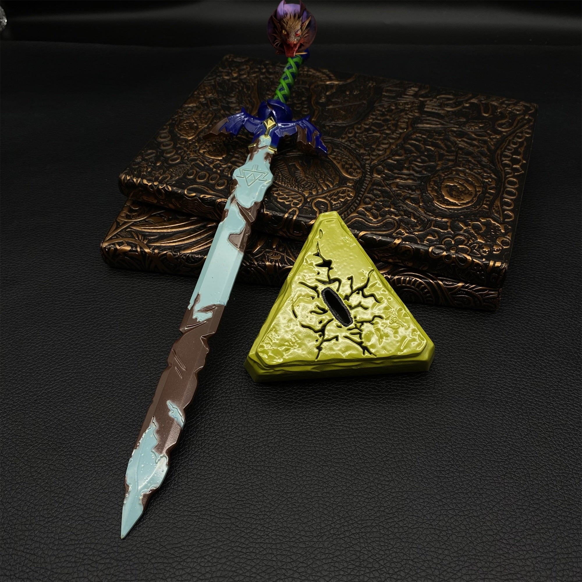 Gnarly Sword Link Master Sword With Metal Stand