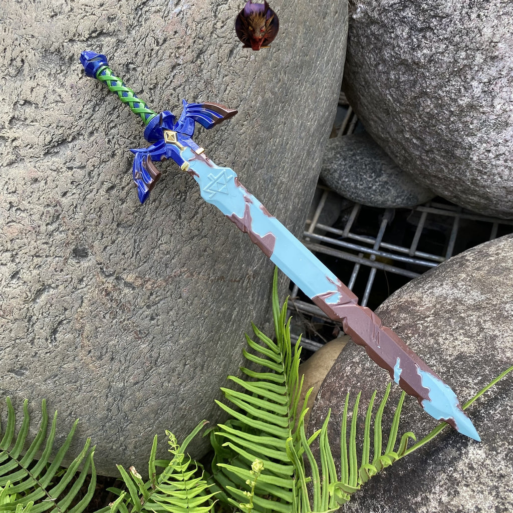 Gnarly Sword Link Master Sword With Metal Stand