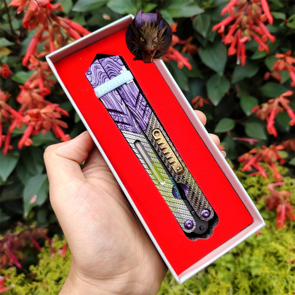 Graffiti Blade Butterfly Knife Metal Replica With Gift Box