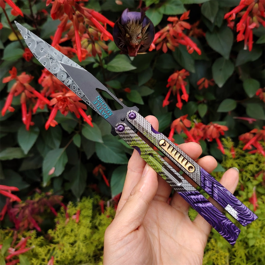 Graffiti Blade Butterfly Knife Metal Replica With Gift Box