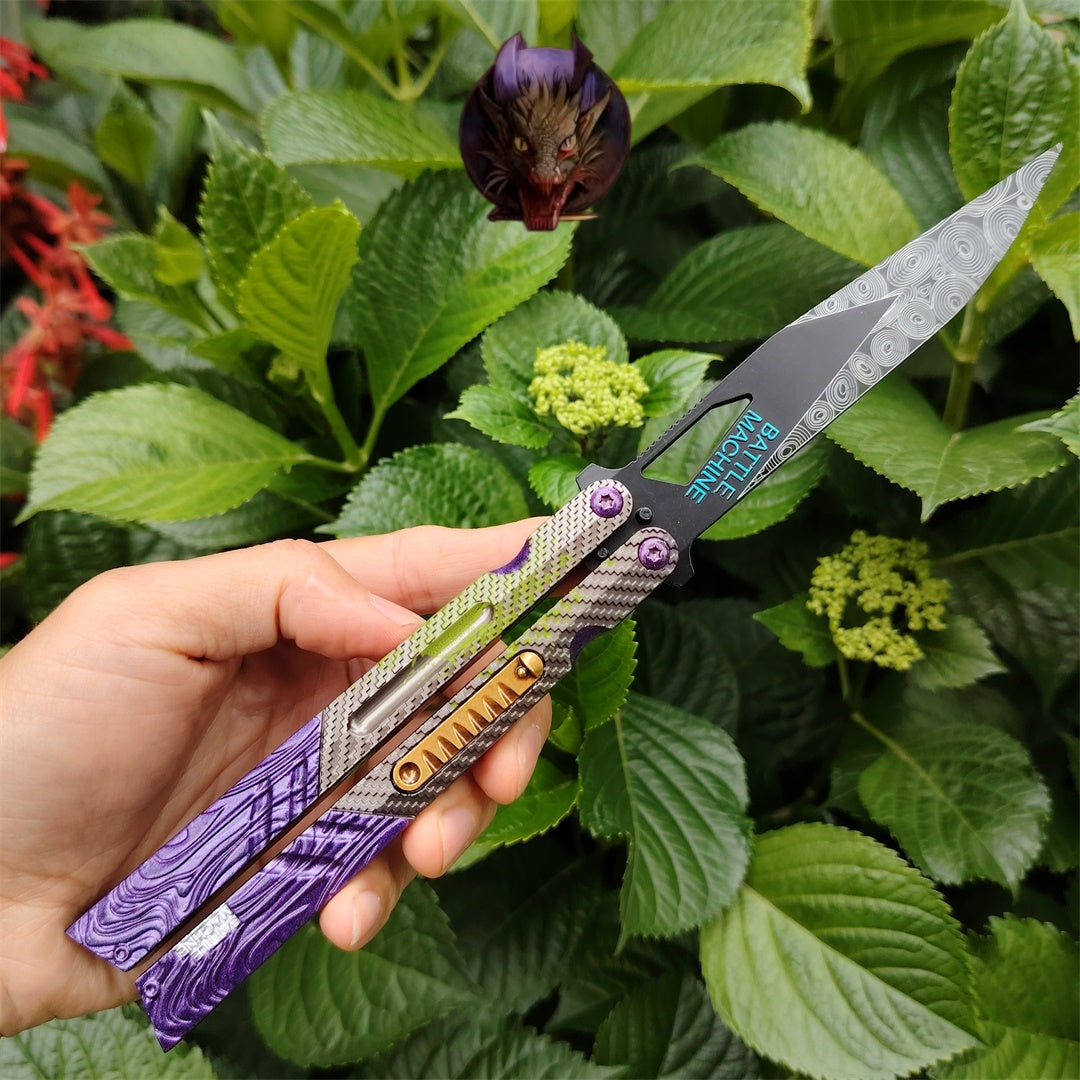 Graffiti Blade Butterfly Knife Metal Replica With Gift Box