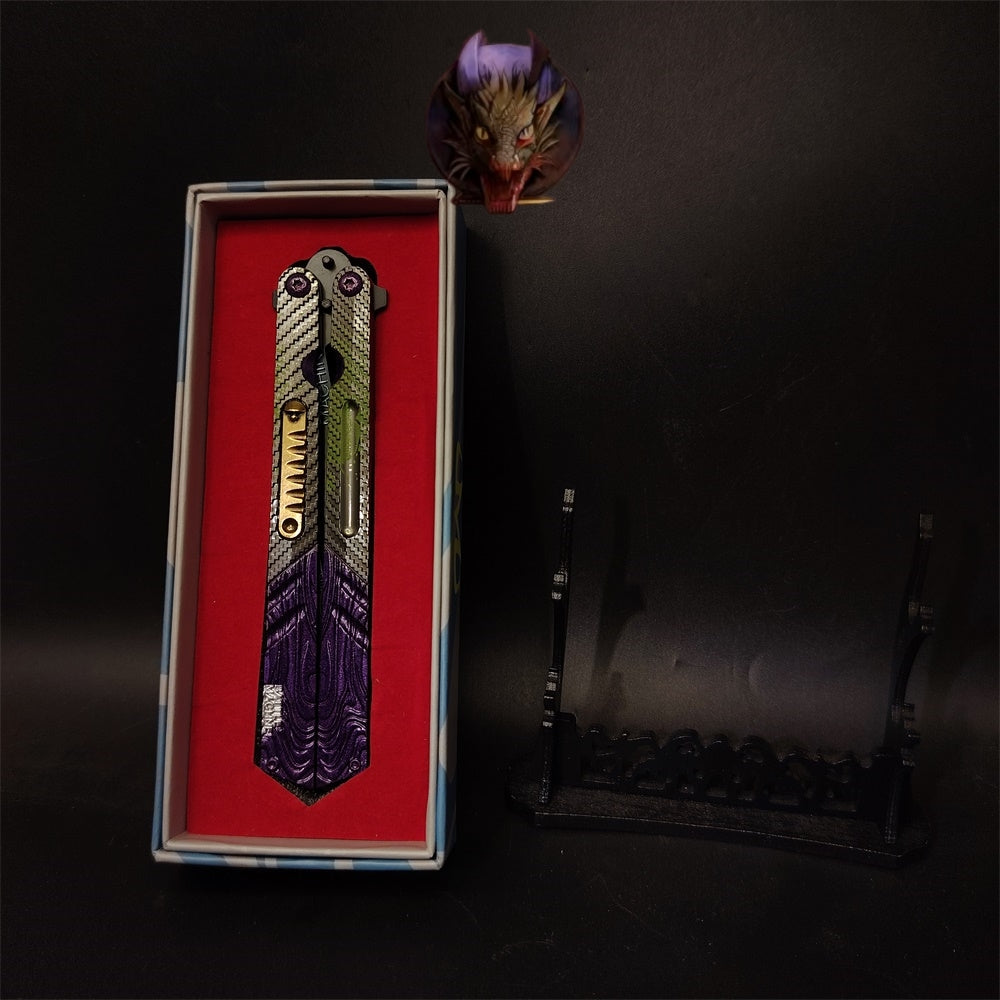 Graffiti Blade Butterfly Knife Metal Replica With Gift Box