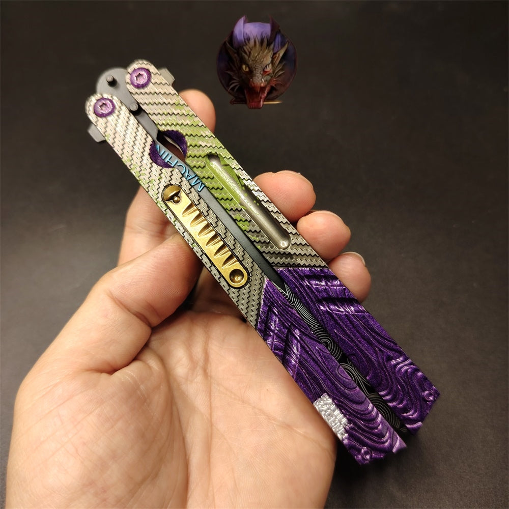 Graffiti Blade Butterfly Knife Metal Replica With Gift Box