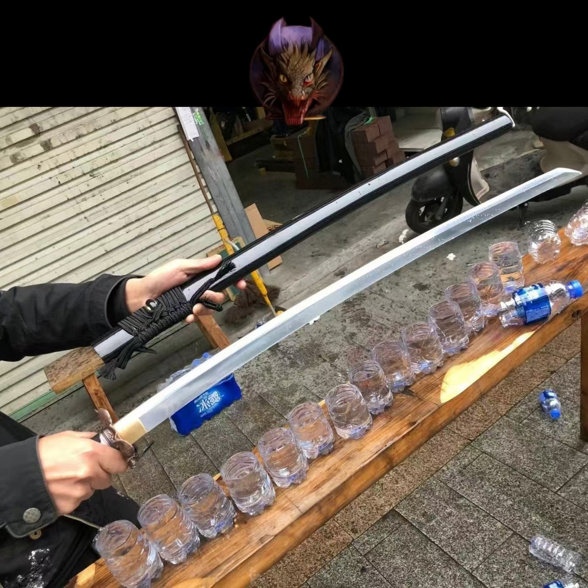 Life-size Carbon Steel Heavenly Frog Katana