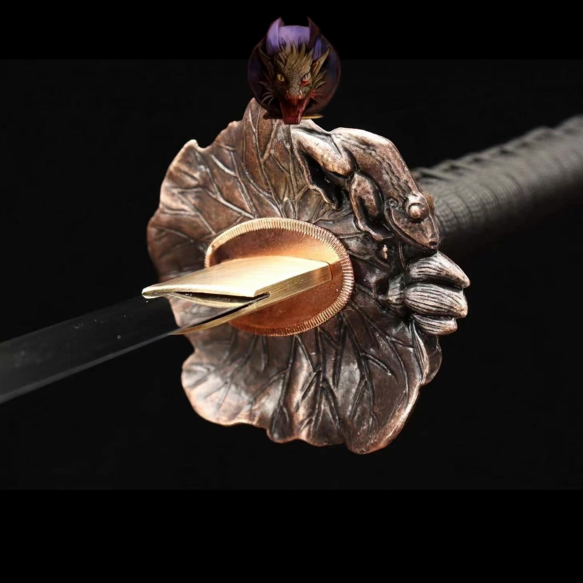 Life-size Carbon Steel Heavenly Frog Katana