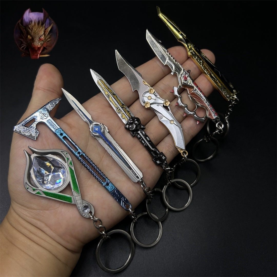 Delta Force Game Weapons Mini Keychain Metal Pendant