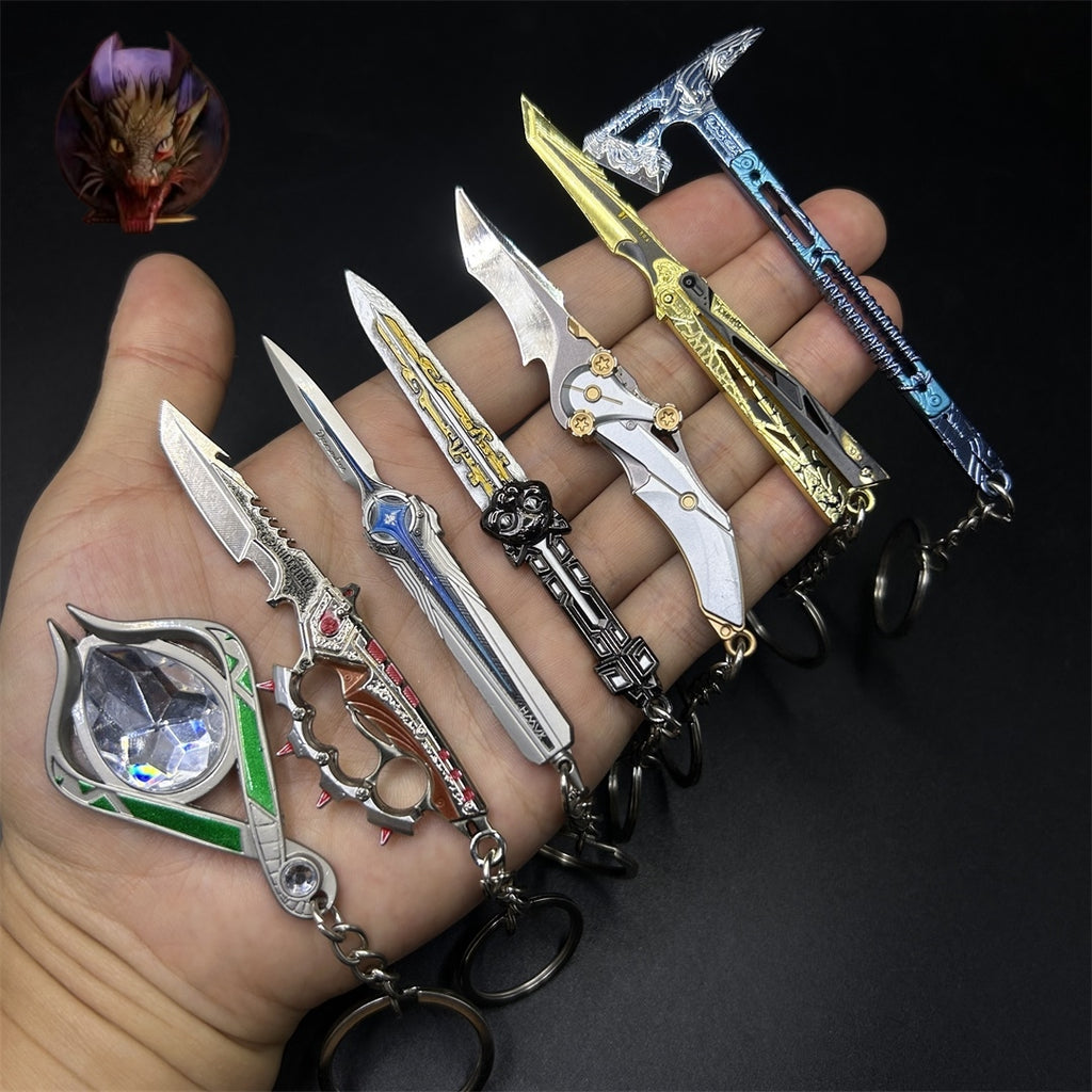 Delta Force Game Weapons Mini Keychain Metal Pendant
