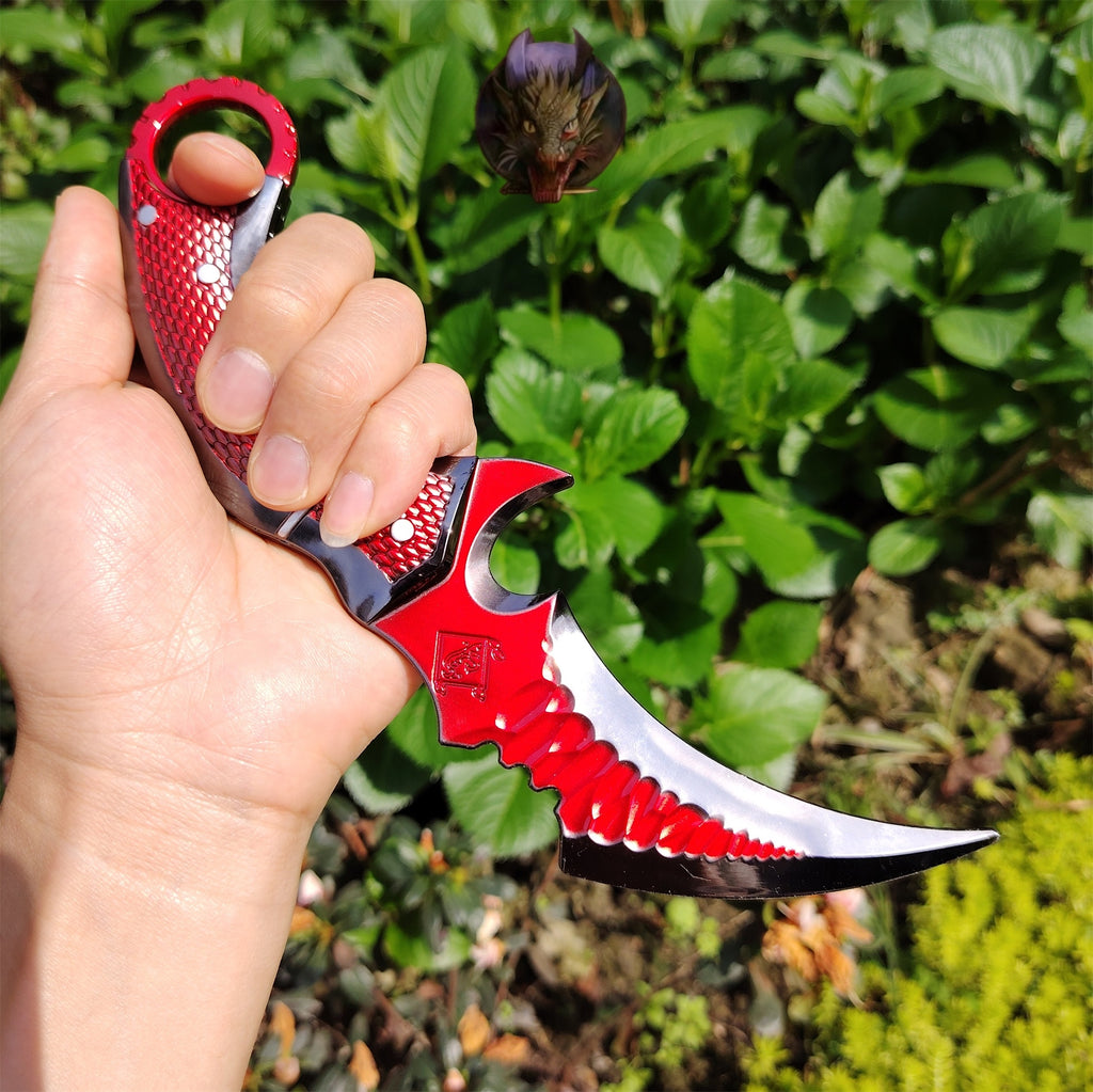 Delta Force Game Red Owl Scarecrow Karambit Blunt Metal Replica