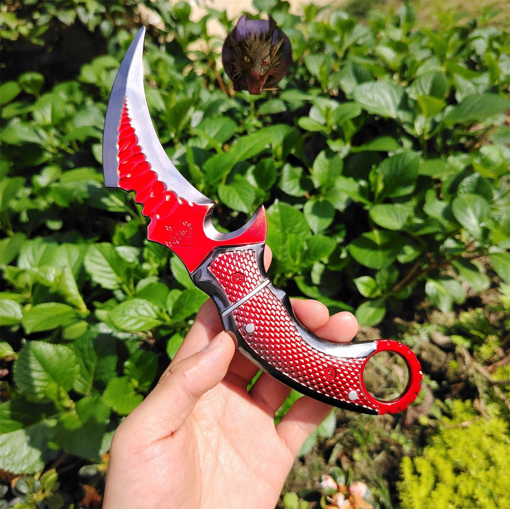 Delta Force Game Red Owl Scarecrow Karambit Blunt Metal Replica