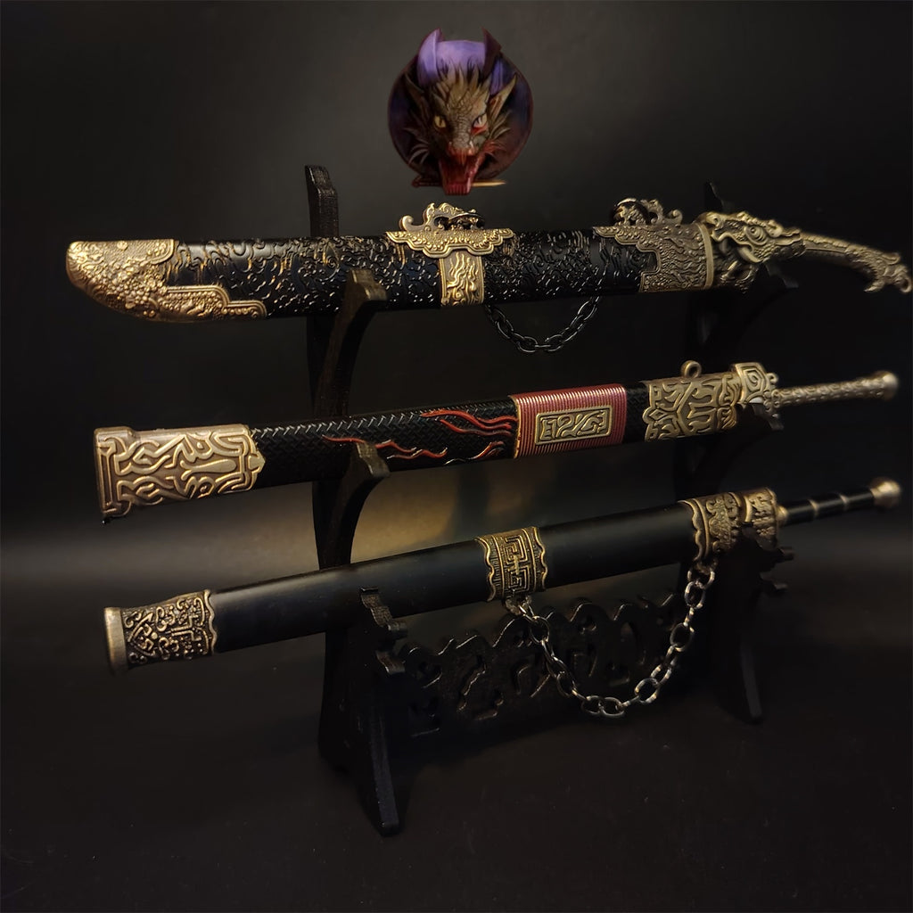 3-Layer Wood Display Holder Mini Katana Stand
