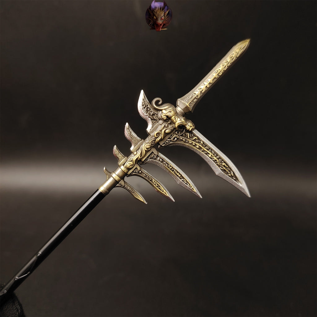 Metal Ancient Chinese Halberd 8.7''Replica