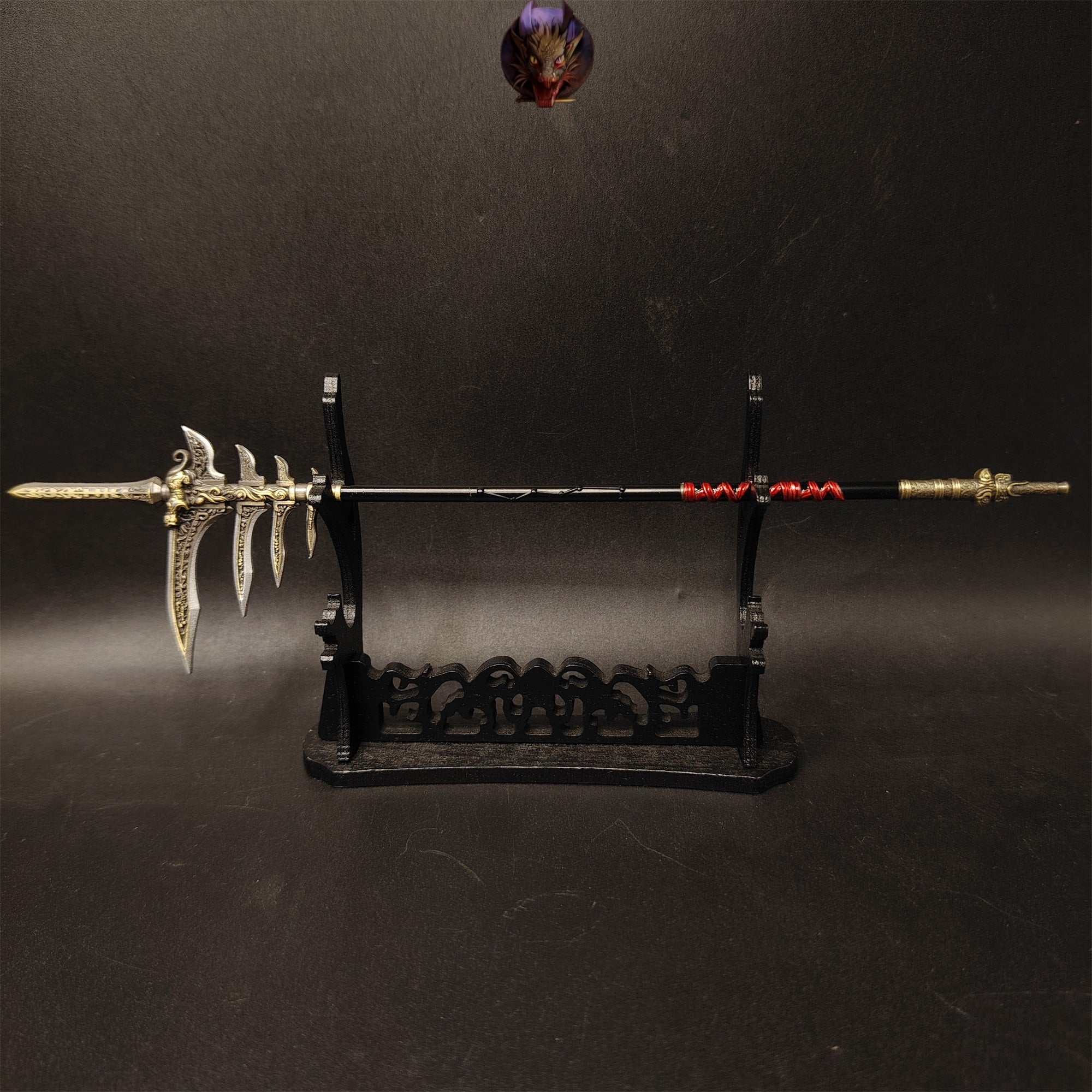 Metal Ancient Chinese Halberd 8.7''Replica