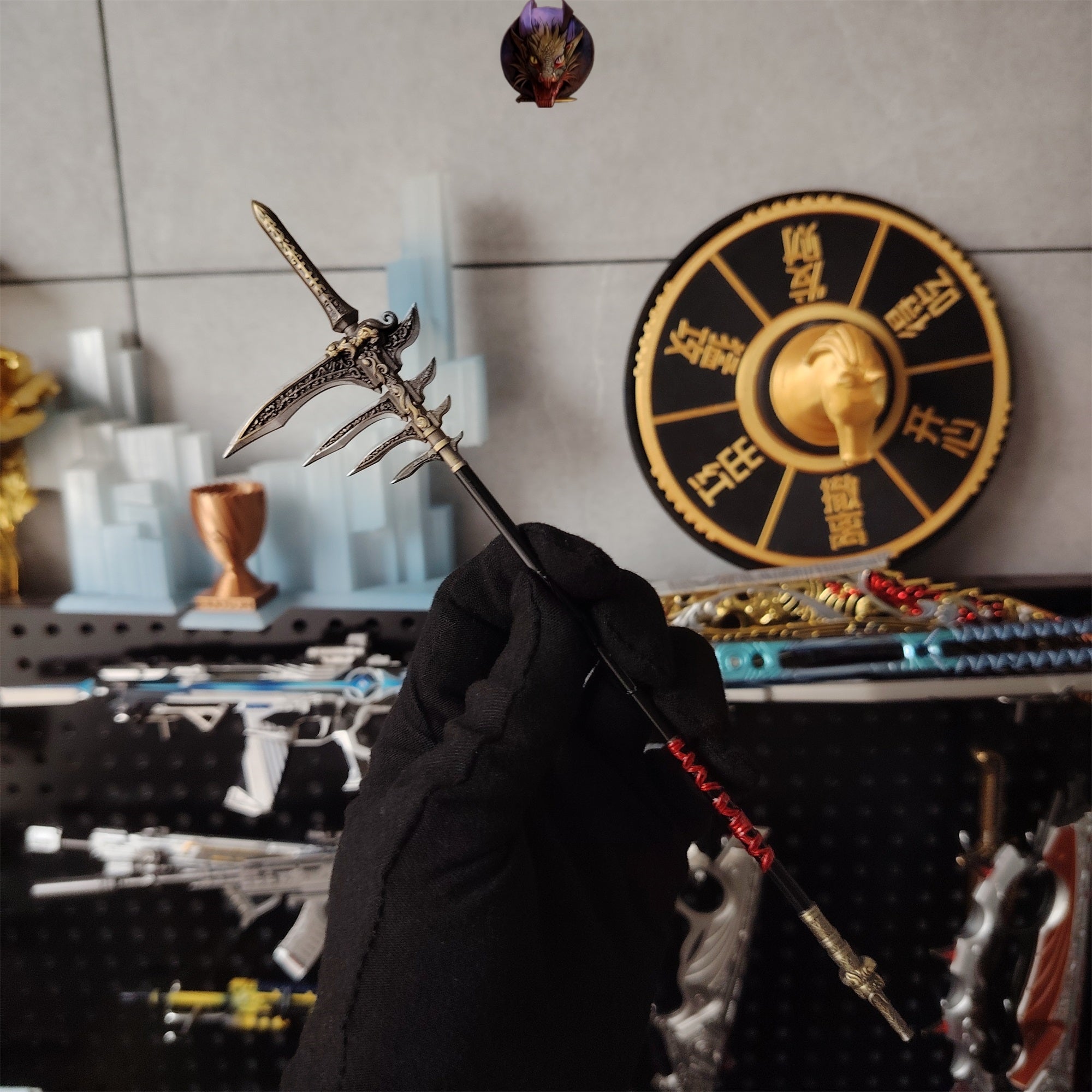 Metal Ancient Chinese Halberd 8.7''Replica