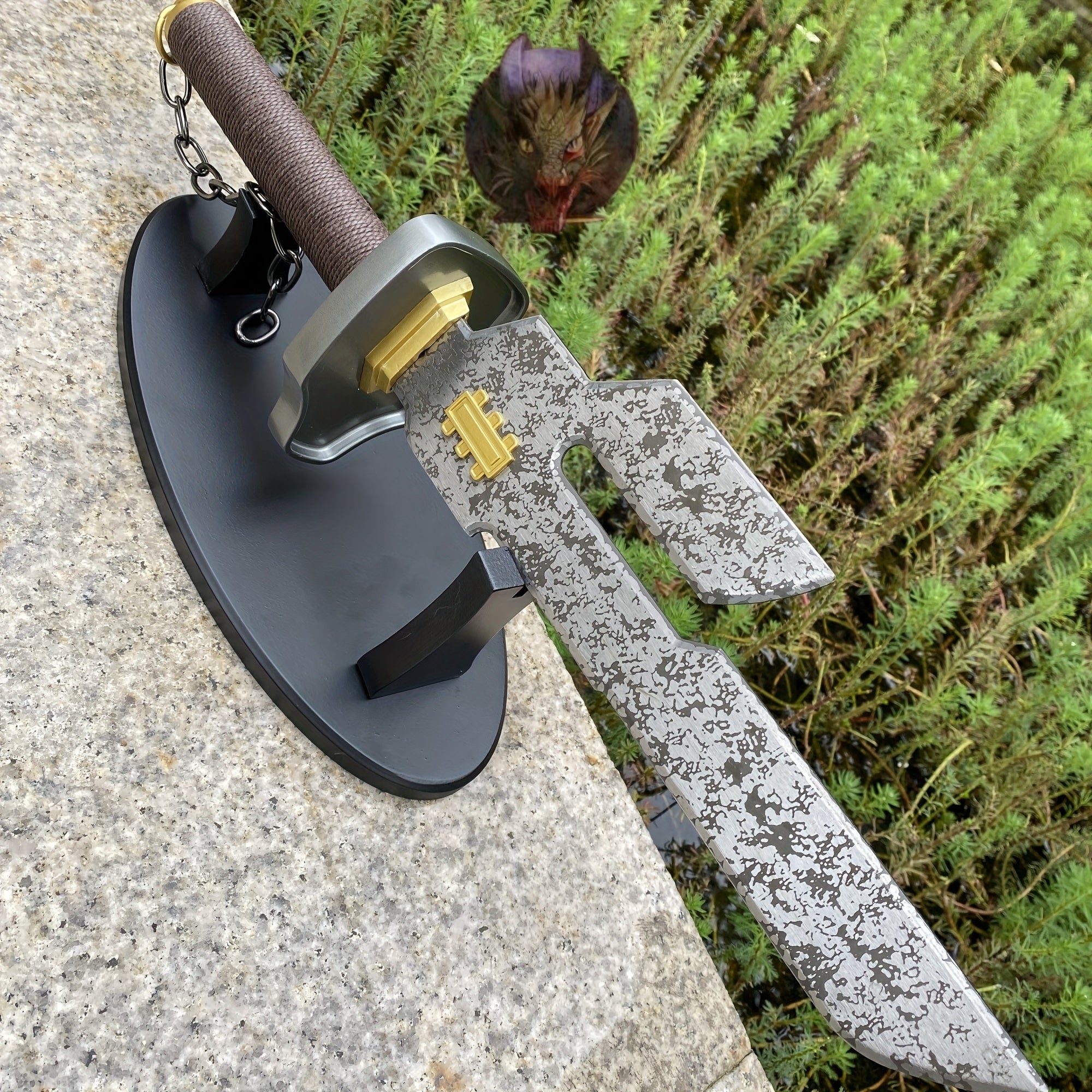 Inverted Spear Of Heaven 54CM Steel Replica With Stand
