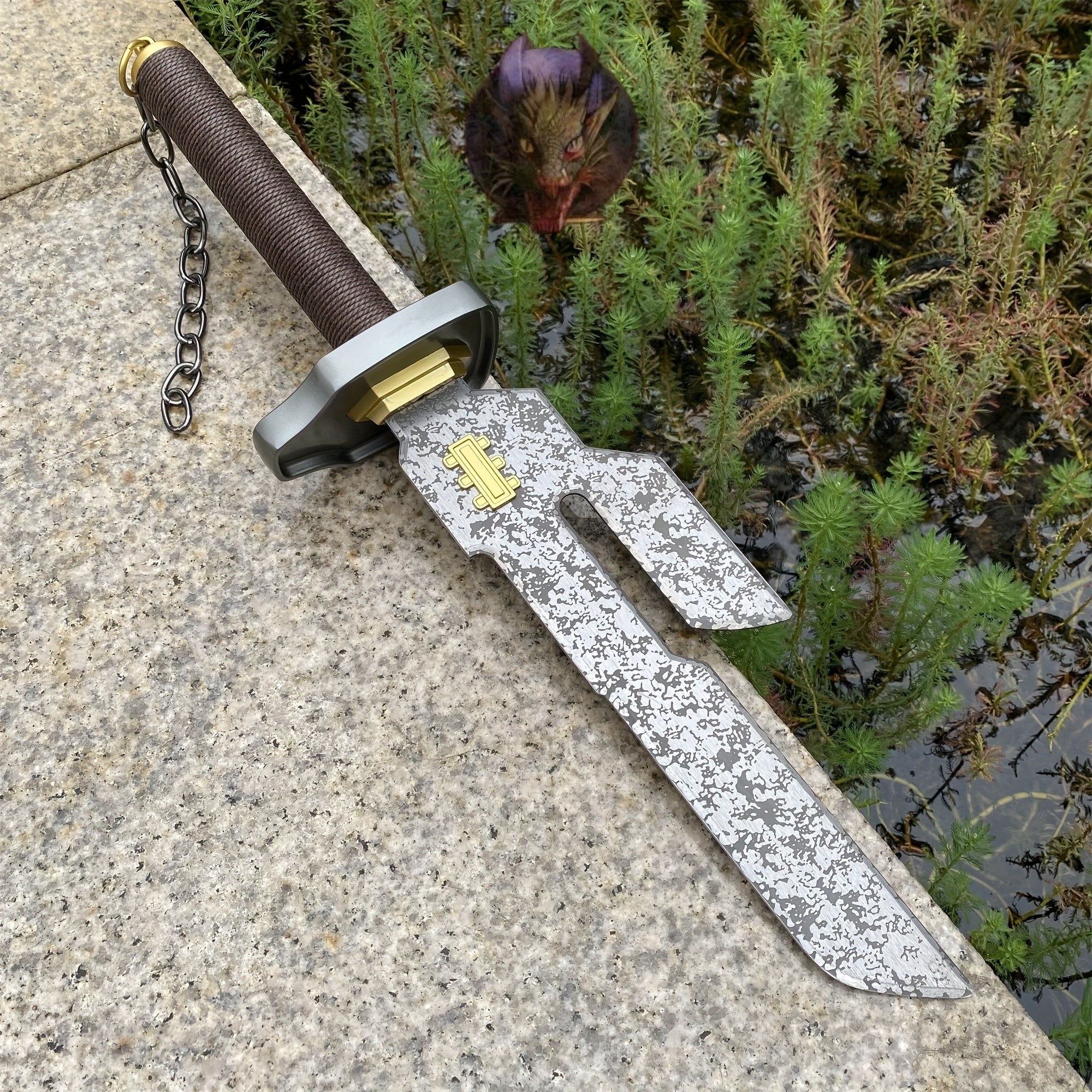 Inverted Spear Of Heaven 54CM Steel Replica With Stand