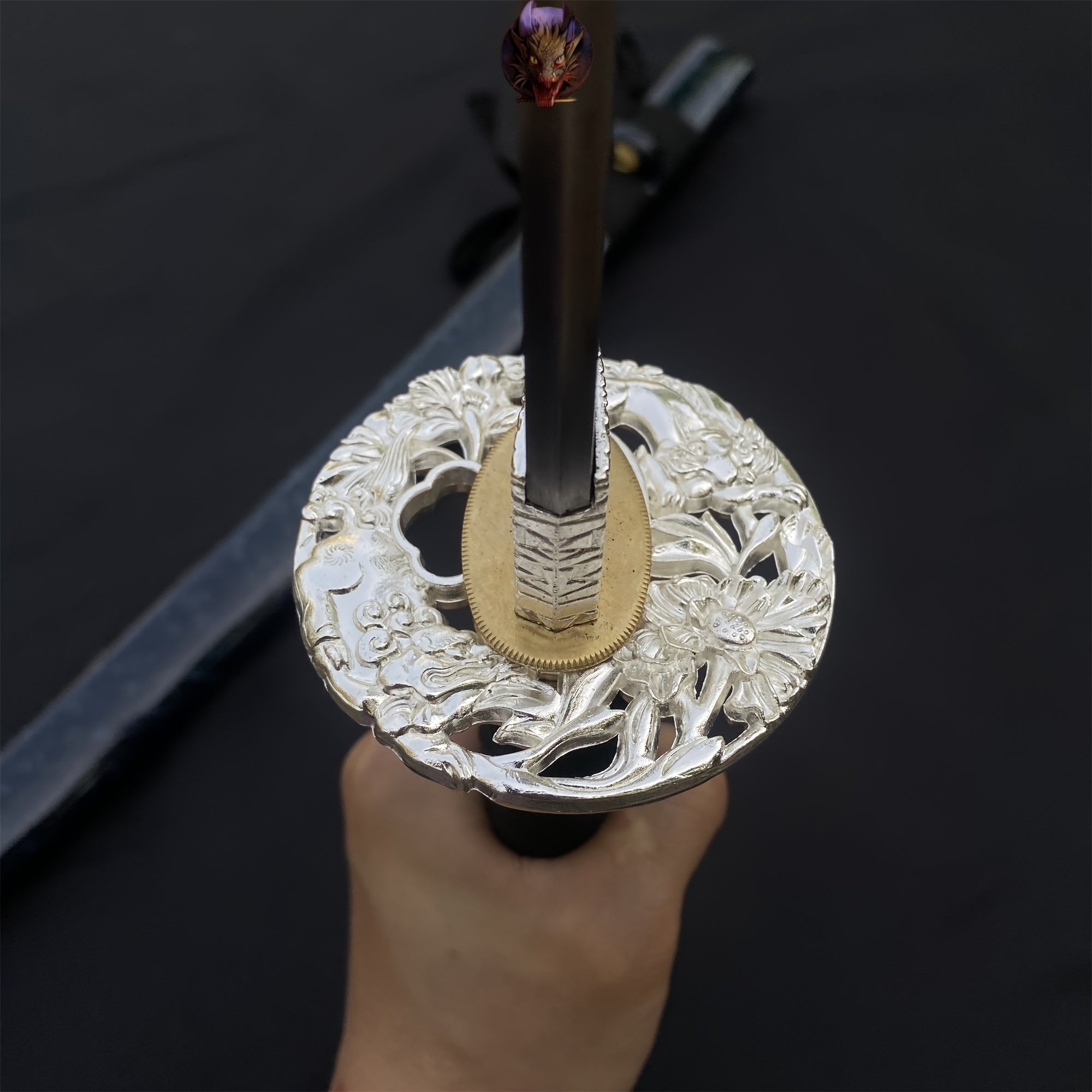 Life-size Blue Monster Carbon Steel Katana
