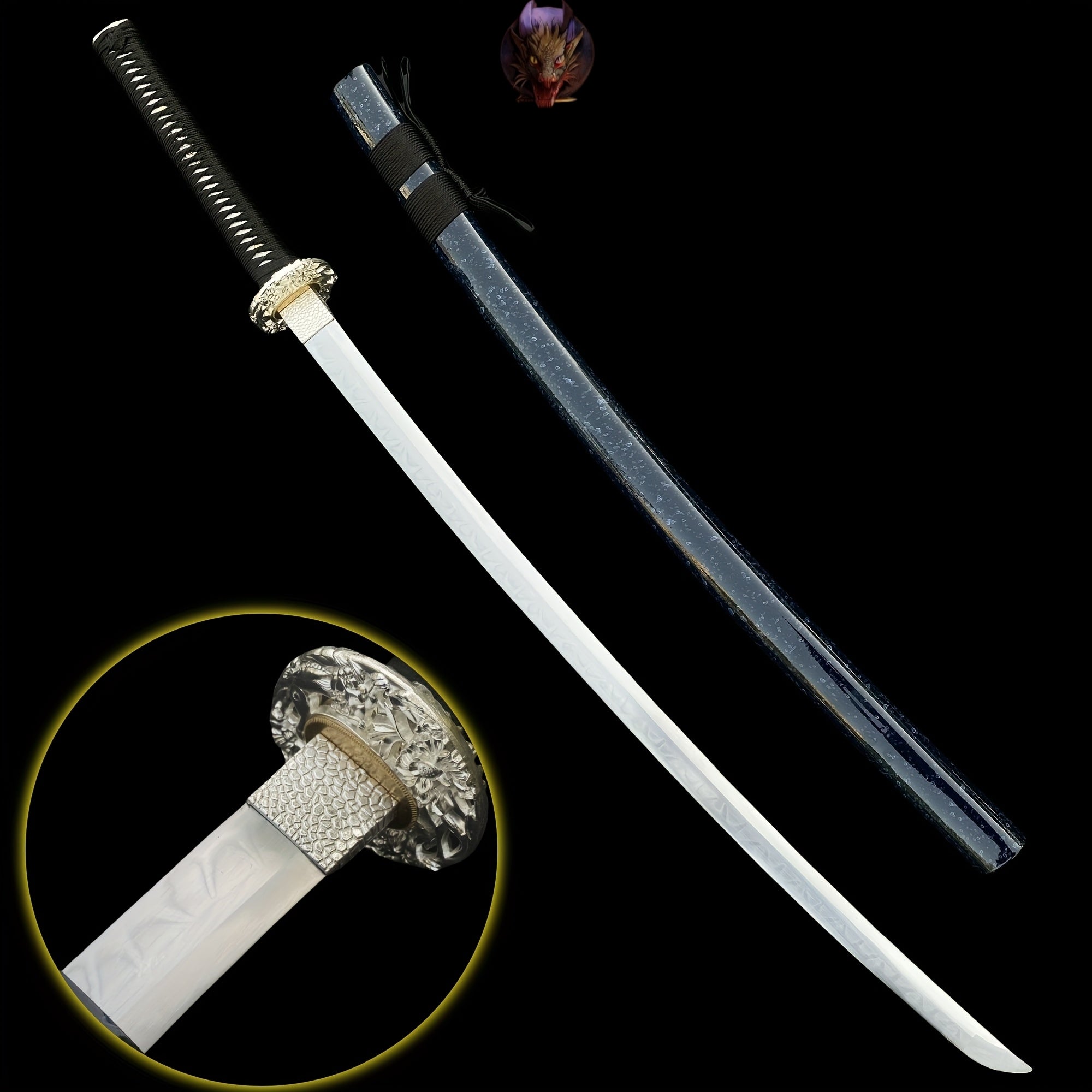 Life-size Blue Monster Carbon Steel Katana