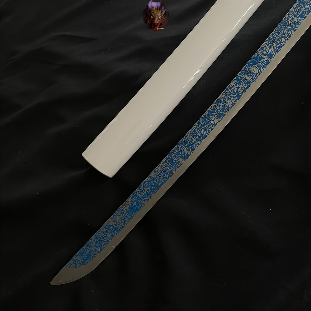 Life-size The Frog Of Lotus Leaves Carbon Steel Katana