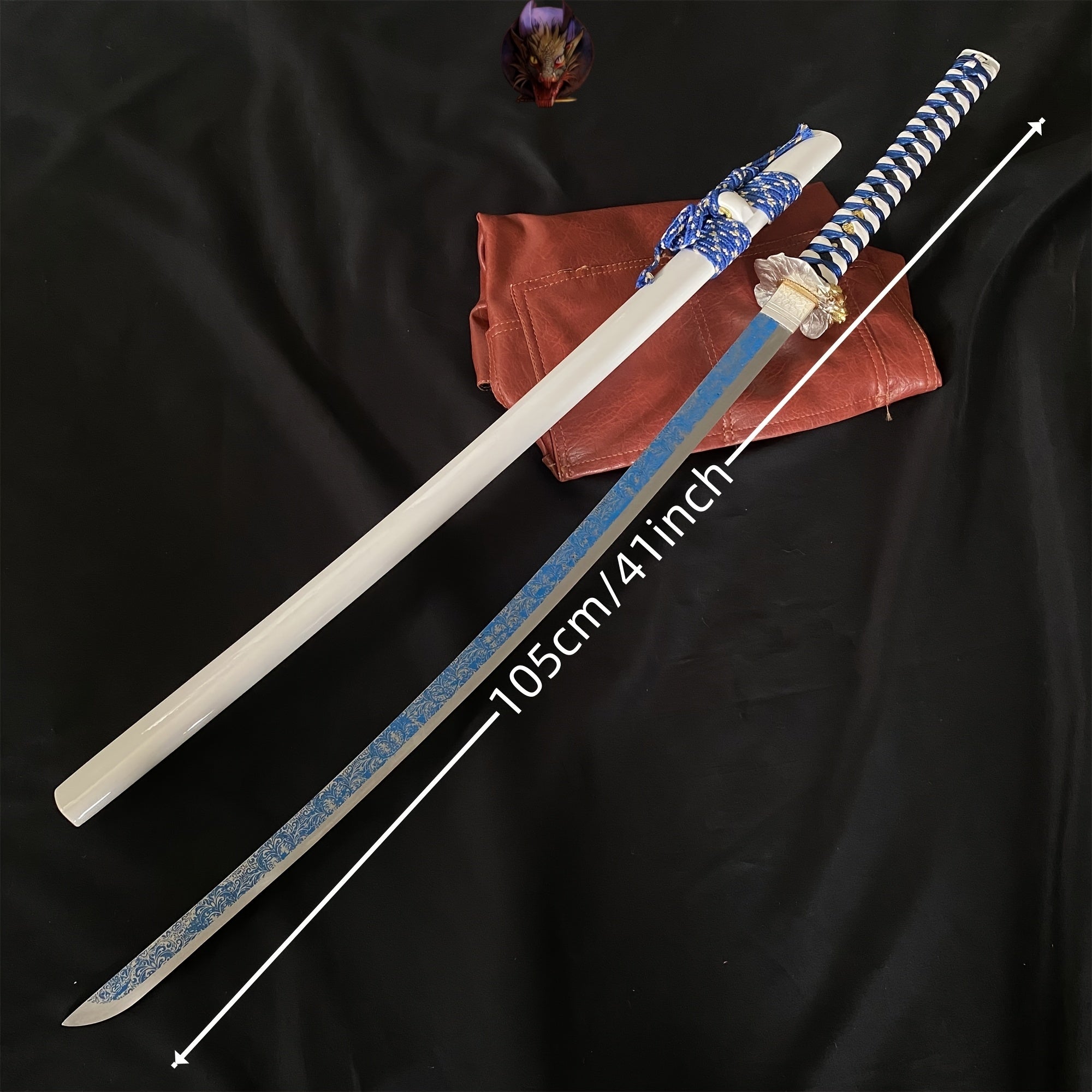 Life-size The Frog Of Lotus Leaves Carbon Steel Katana