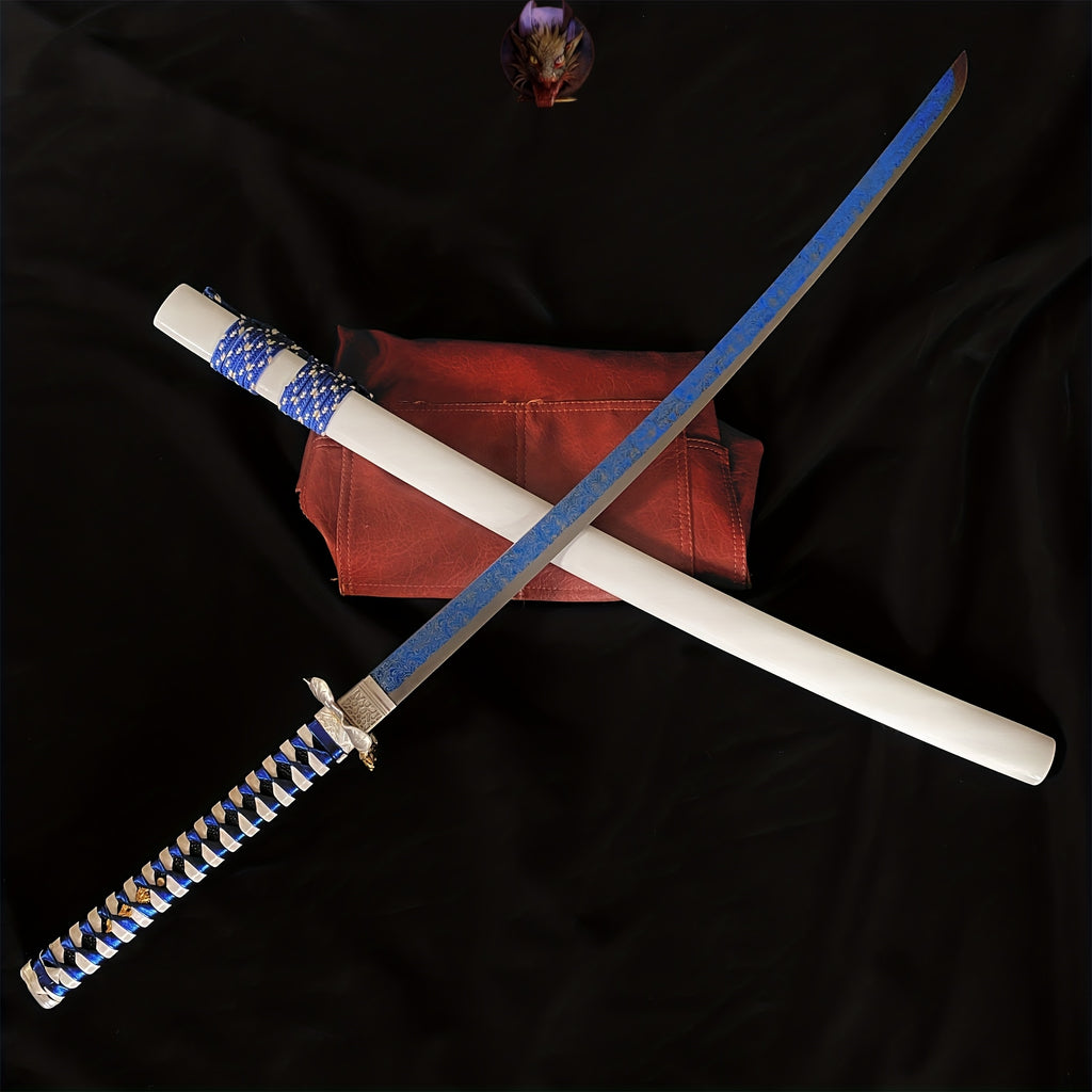 Life-size The Frog Of Lotus Leaves Carbon Steel Katana