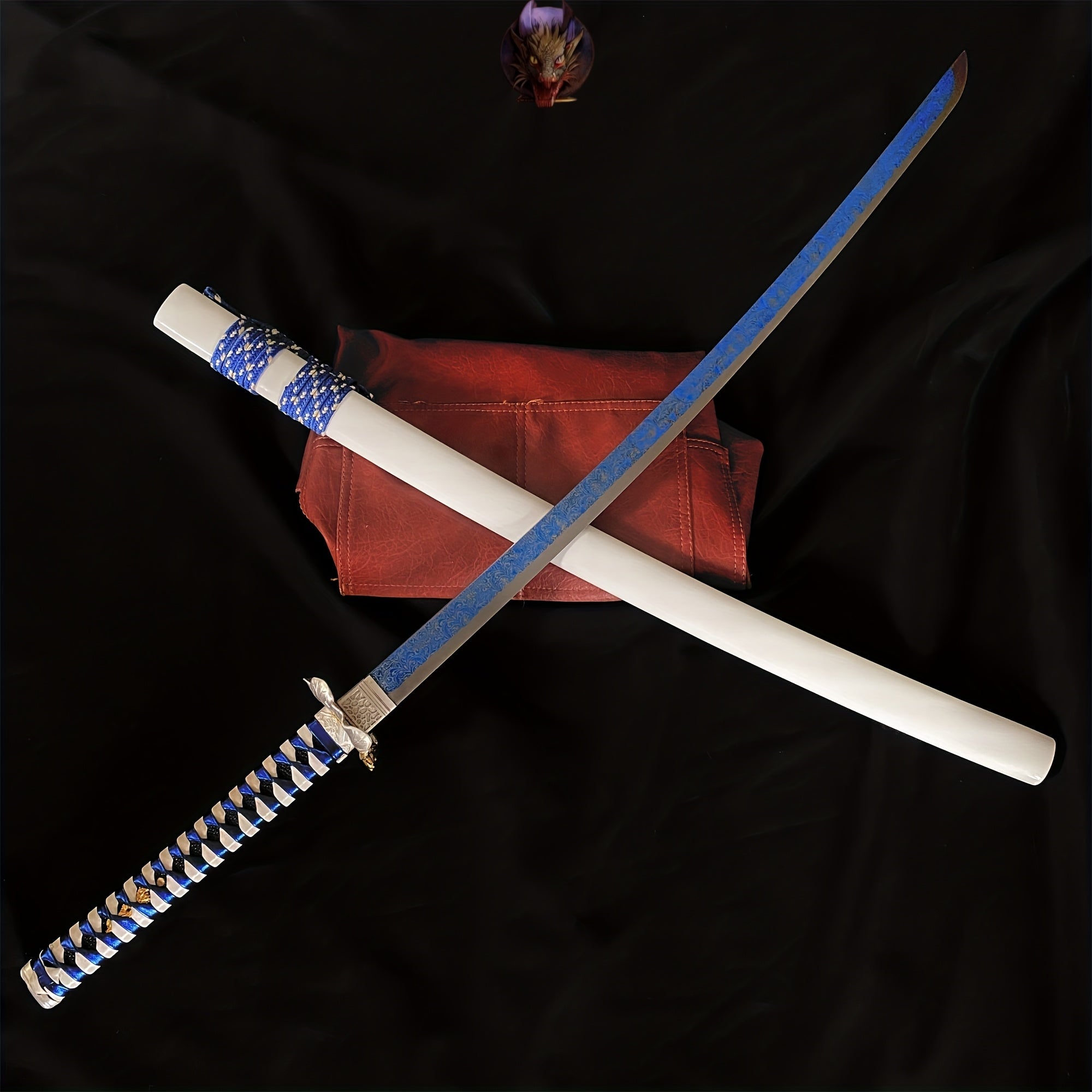 Life-size The Frog Of Lotus Leaves Carbon Steel Katana