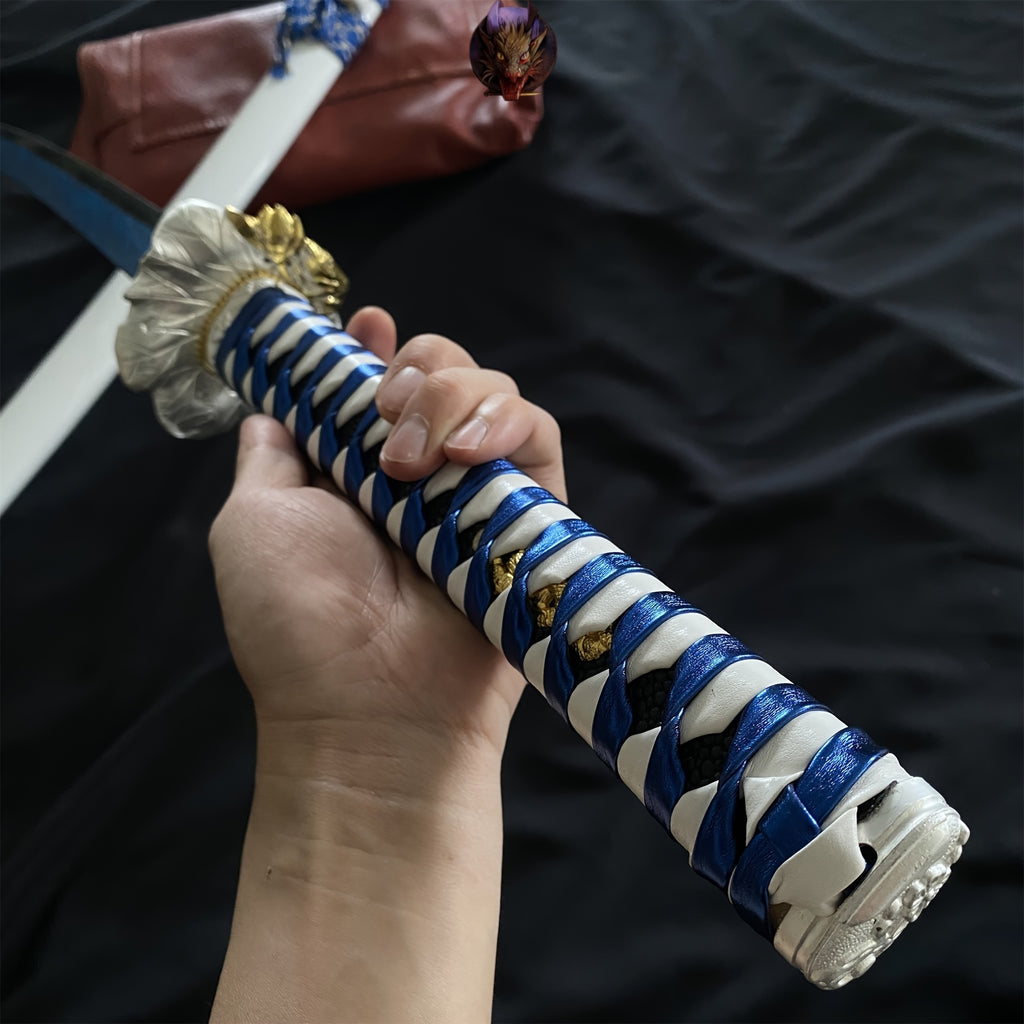 Life-size The Frog Of Lotus Leaves Carbon Steel Katana