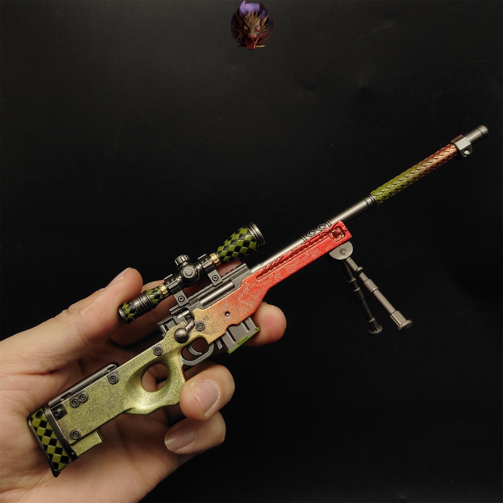 Dragon Lore And Fabe AWP Metal Miniature Gun Modle