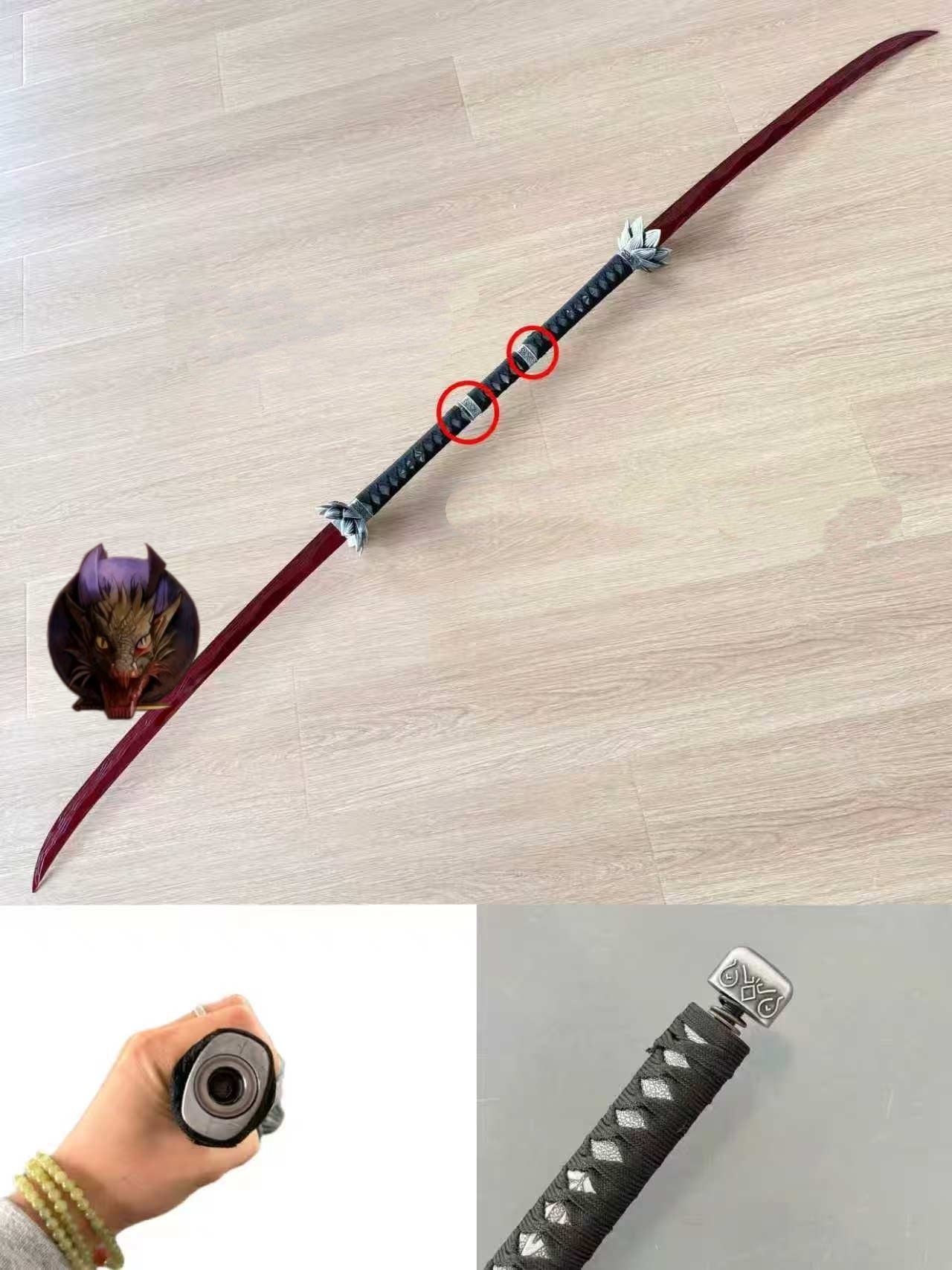 Eleonora's Poleblade Sword Steel 1:1 Replica With Display stand