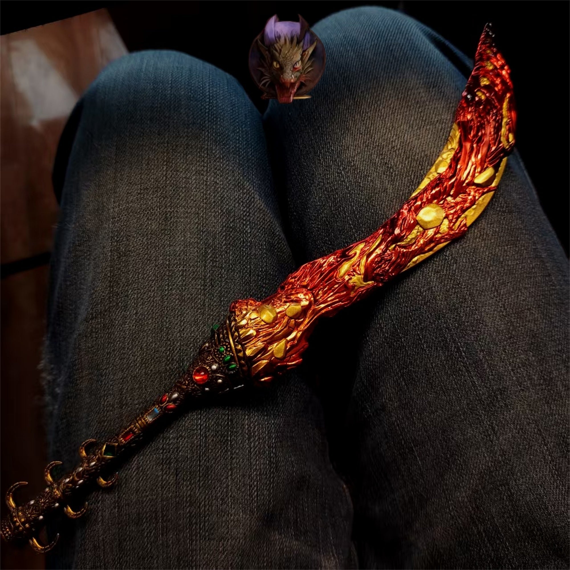 E Ring Magma Blade Metal Replica