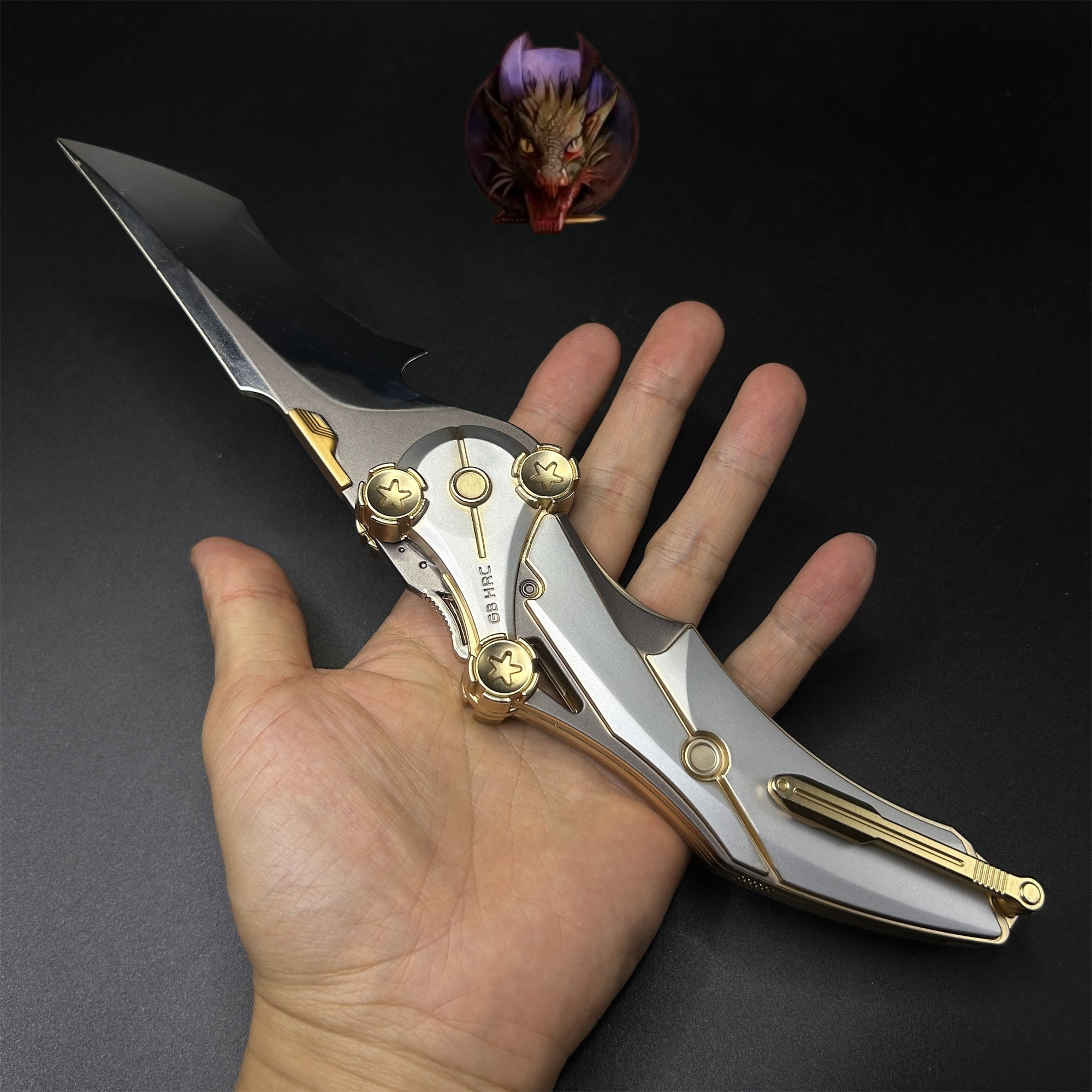 Delta Force Game 28CM Mercy Folding Knife Blunt Metal Replica