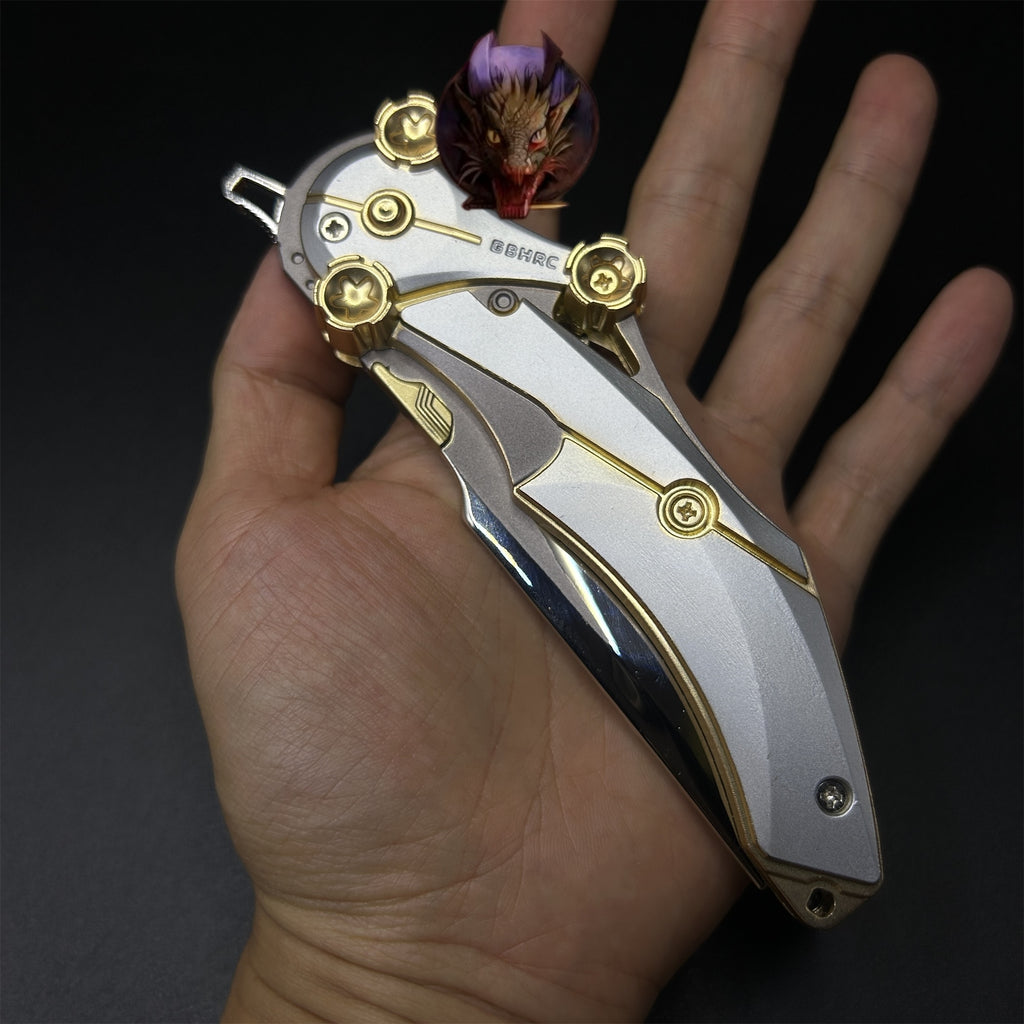 Delta Force Game 22CM Mercy Folding Knife Blunt Metal Replica