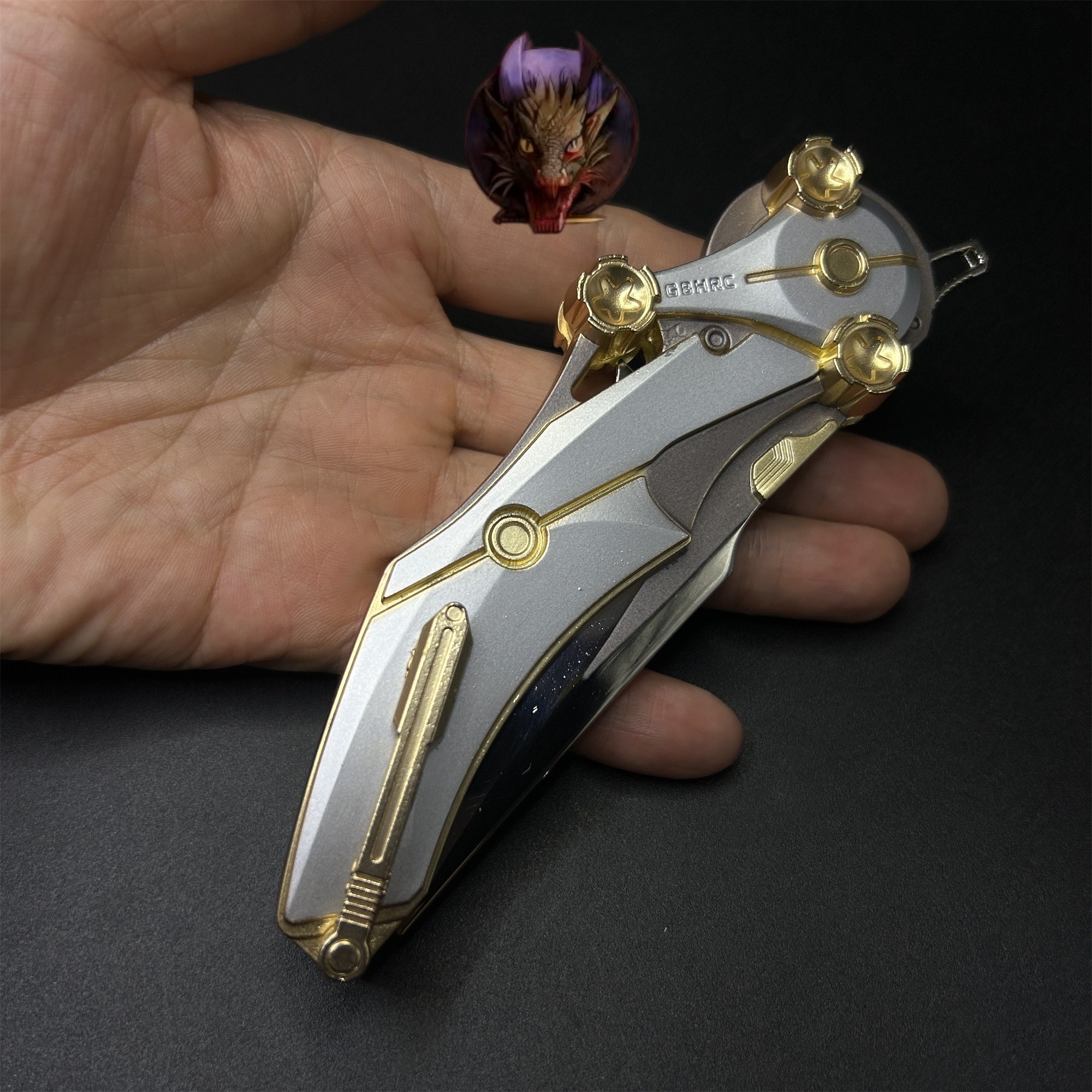 Delta Force Game 22CM Mercy Folding Knife Blunt Metal Replica