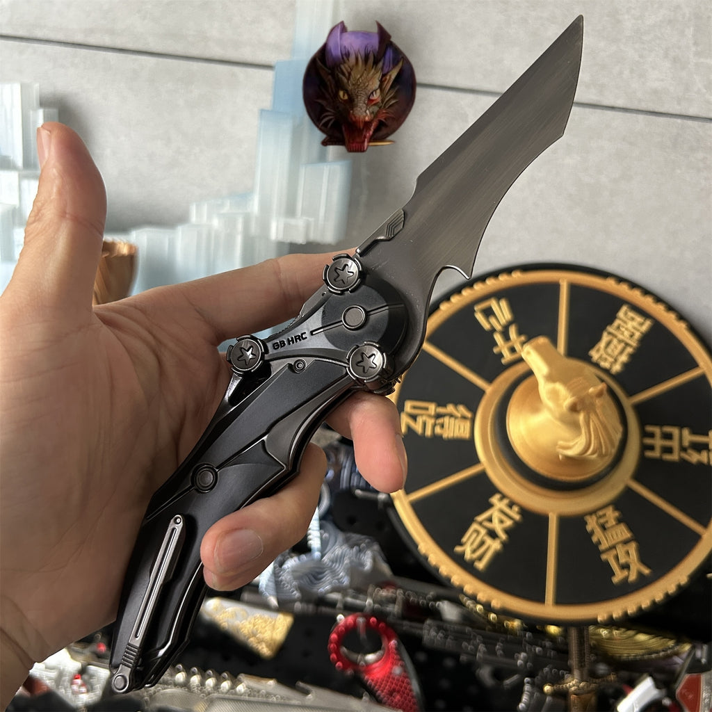 Delta Force Game 22CM Black Mercy Folding Knife Blunt Metal Replica