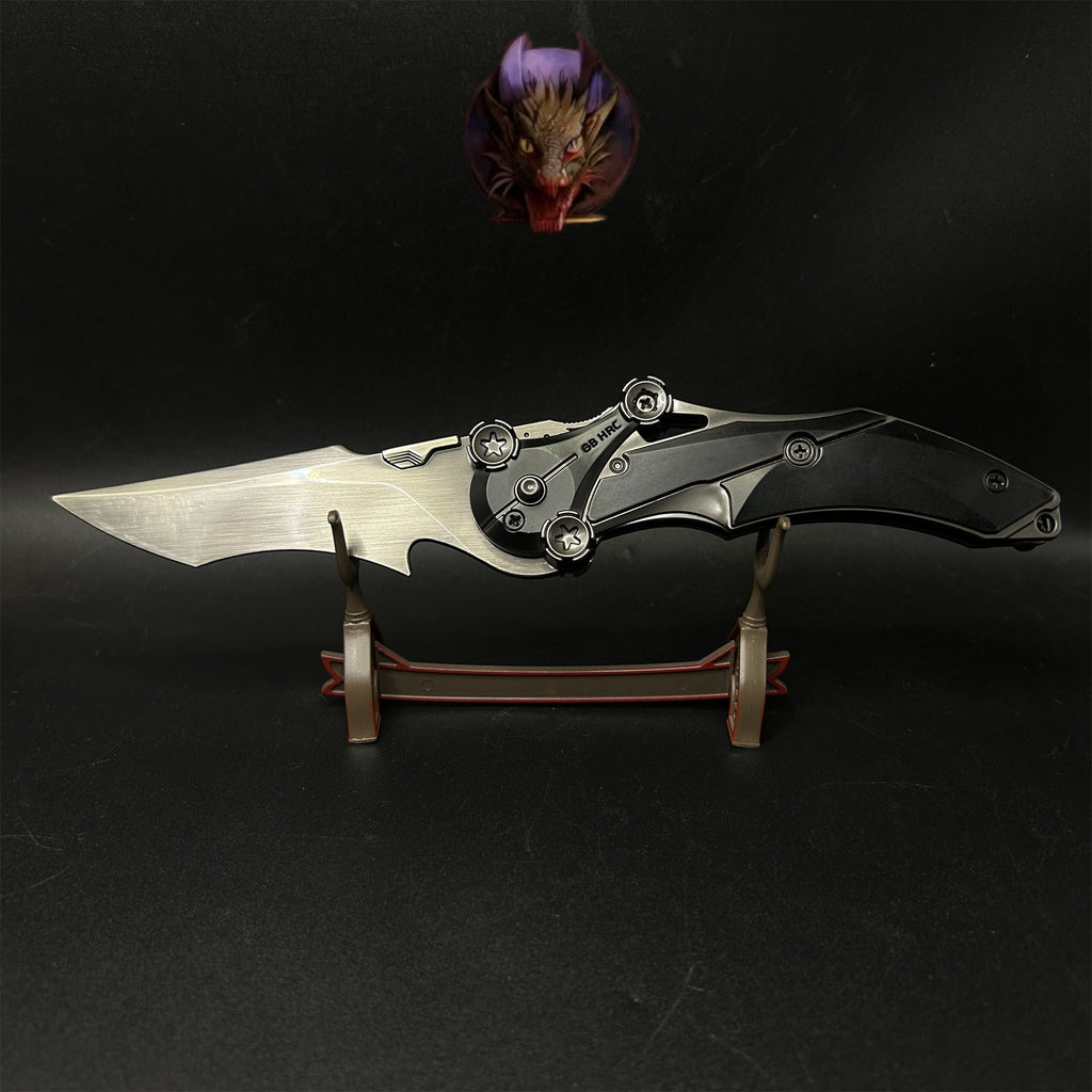 Delta Force Game 22CM Black Mercy Folding Knife Blunt Metal Replica