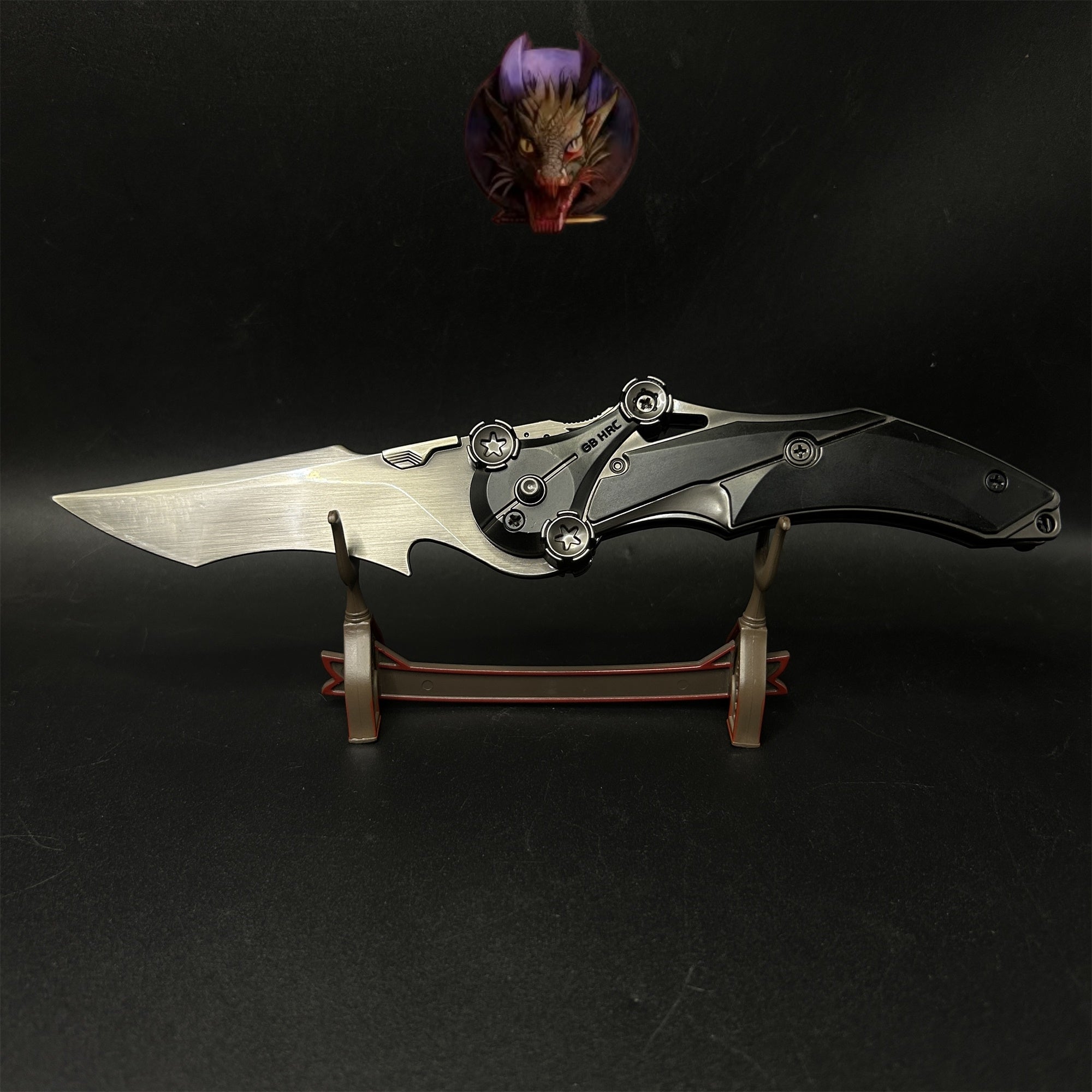 Delta Force Game 22CM Black Mercy Folding Knife Blunt Metal Replica