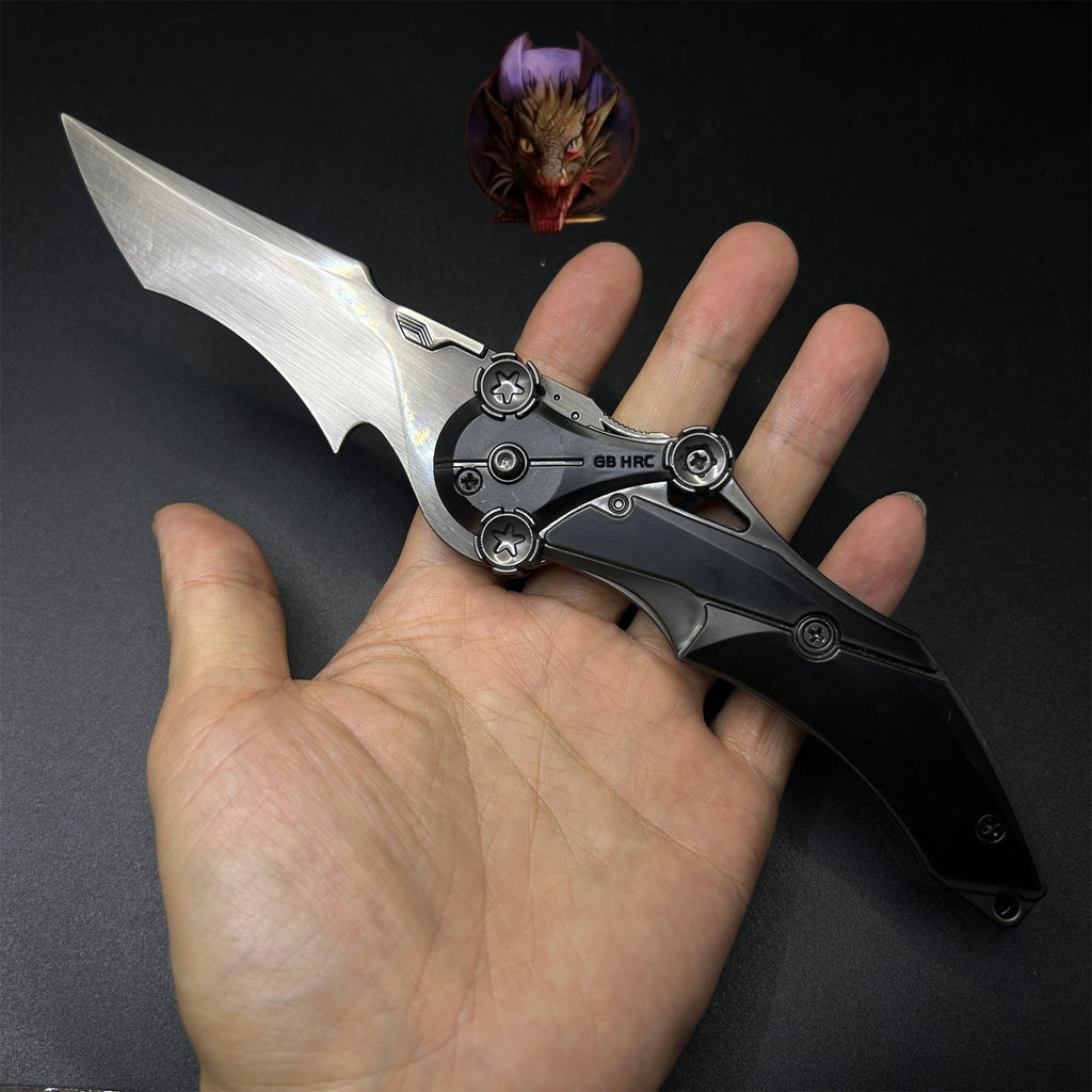 Delta Force Game 22CM Black Mercy Folding Knife Blunt Metal Replica
