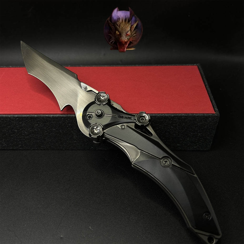 Delta Force Game 22CM Black Mercy Folding Knife Blunt Metal Replica