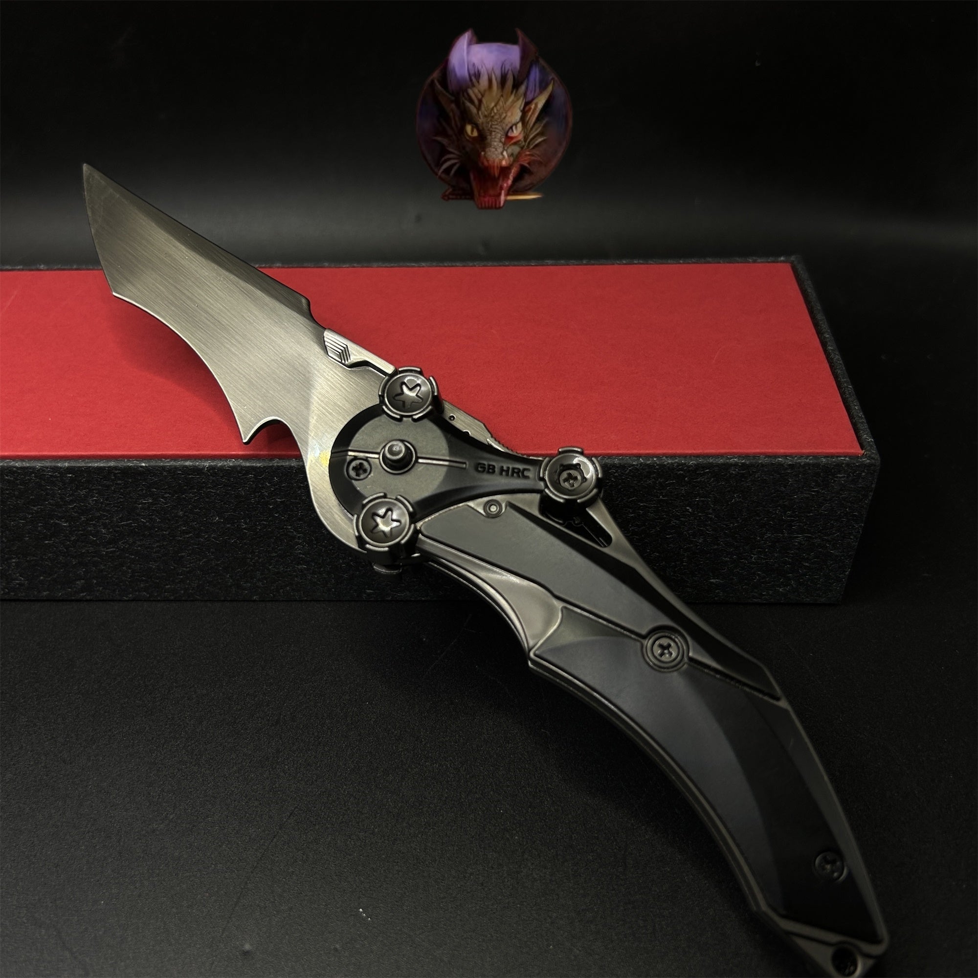 Delta Force Game 22CM Black Mercy Folding Knife Blunt Metal Replica