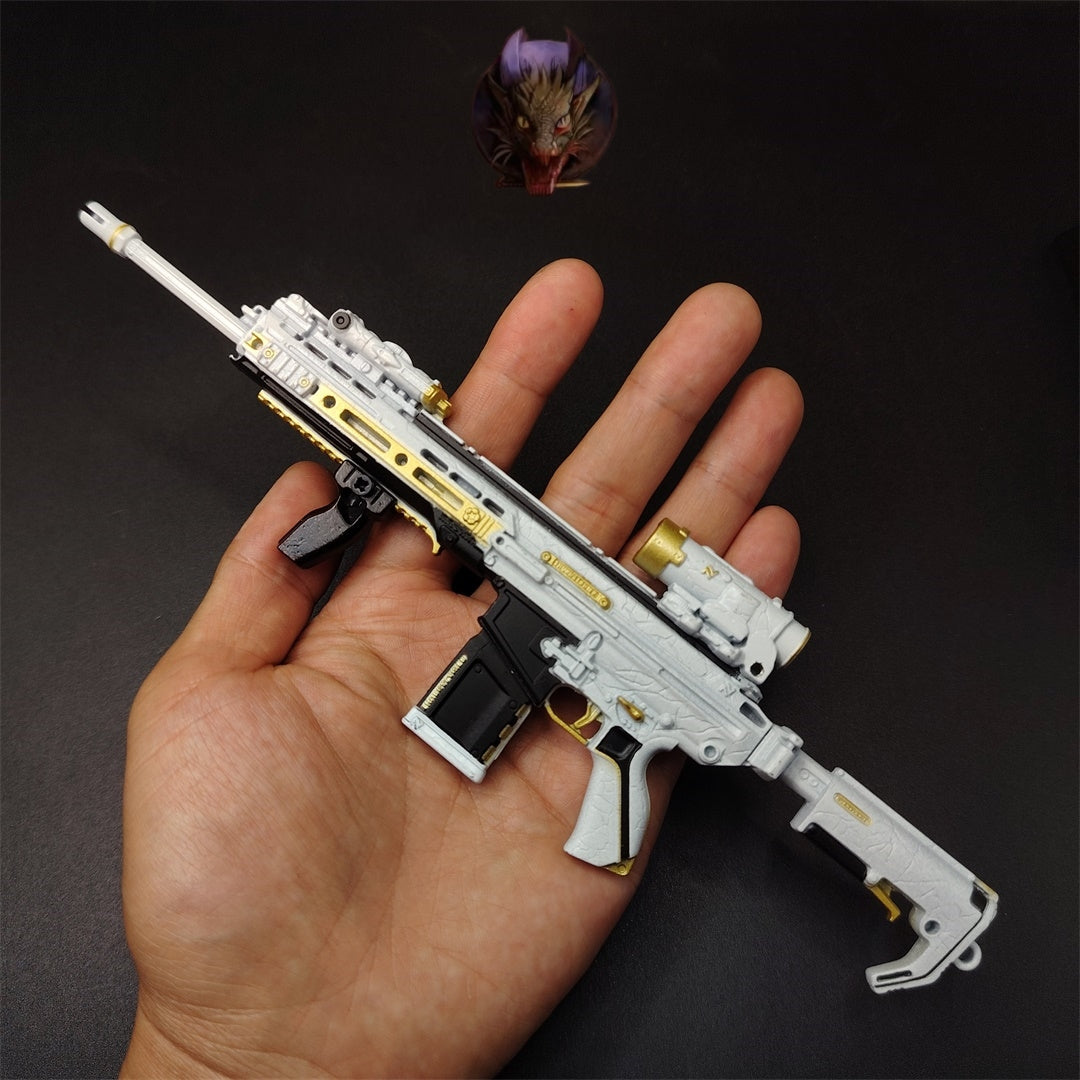 Delta Force Game Mercy M7 Battle Rifle Metal Tiny Gun
