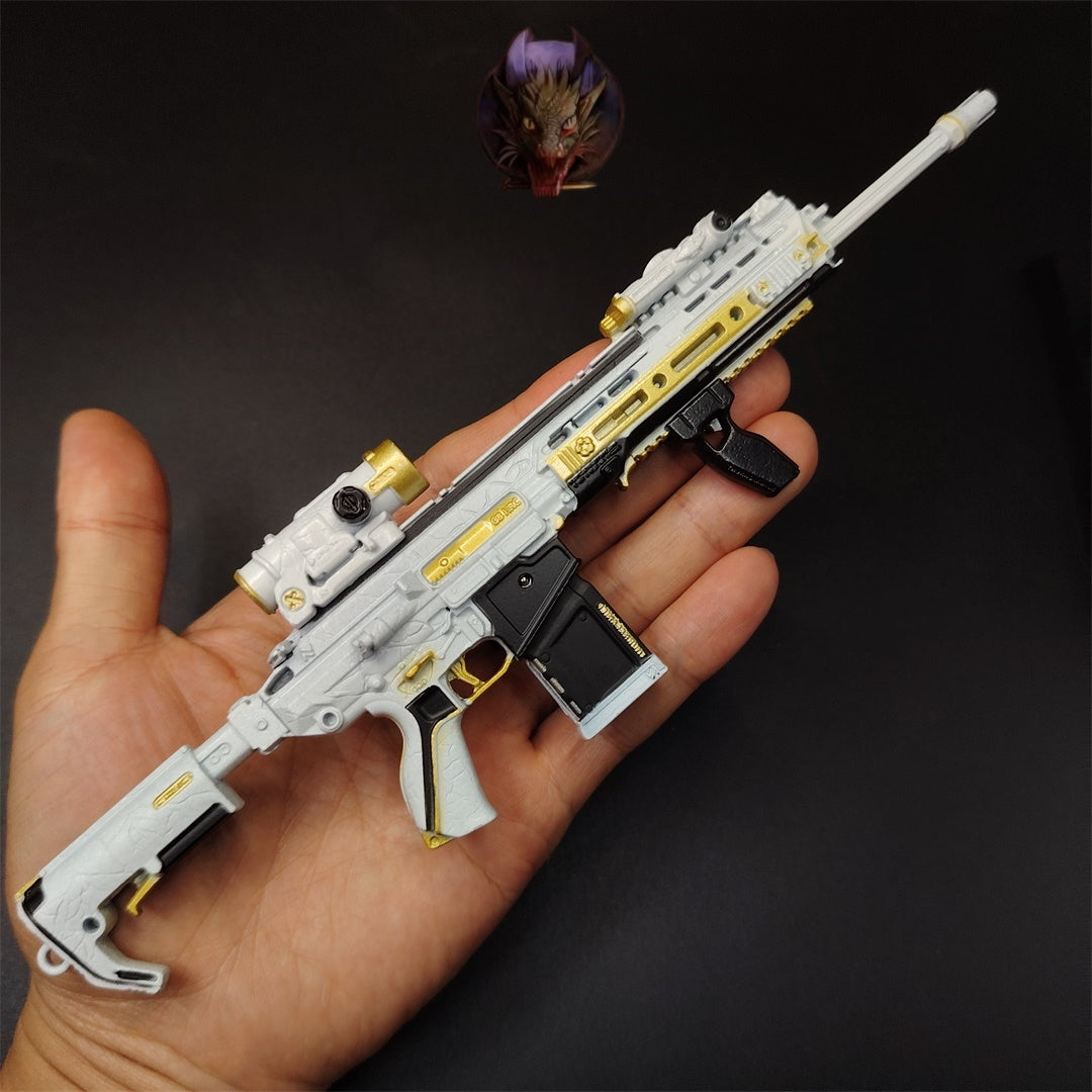 Delta Force Game Mercy M7 Battle Rifle Metal Tiny Gun