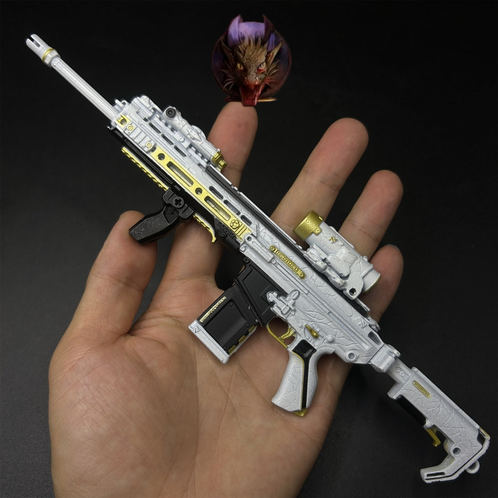 Delta Force Game Mercy M7 Battle Rifle Metal Tiny Gun