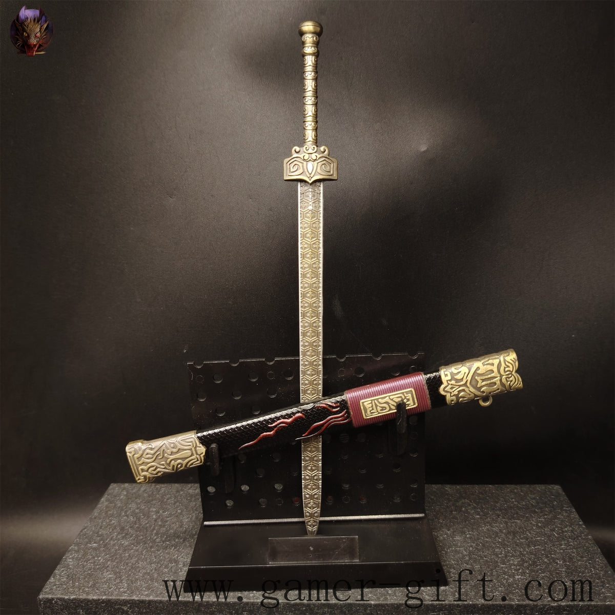 1-Layer Plastic Display Holder Mini Gun And Sword Stand