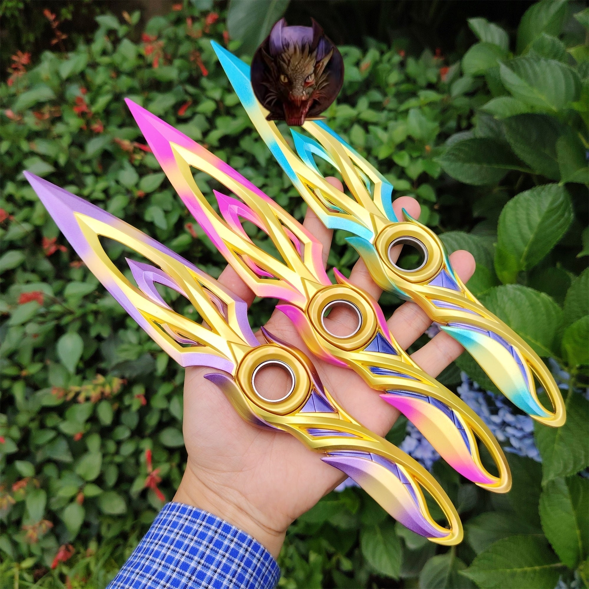 Mystbloom Kunai 11'' Game Prop 3 Colors Linfe-size Replicas