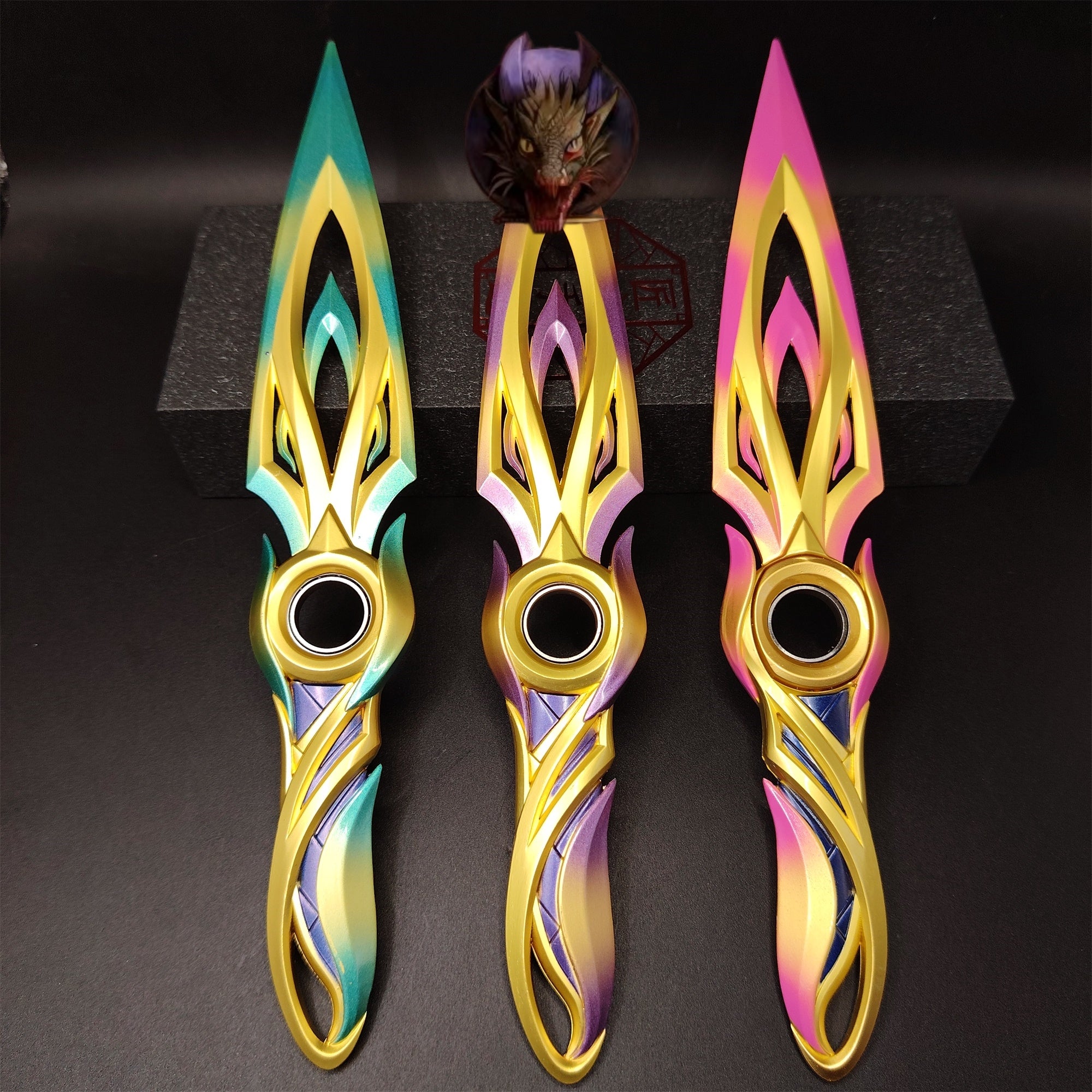 Mystbloom Kunai 11'' Game Prop 3 Colors Linfe-size Replicas