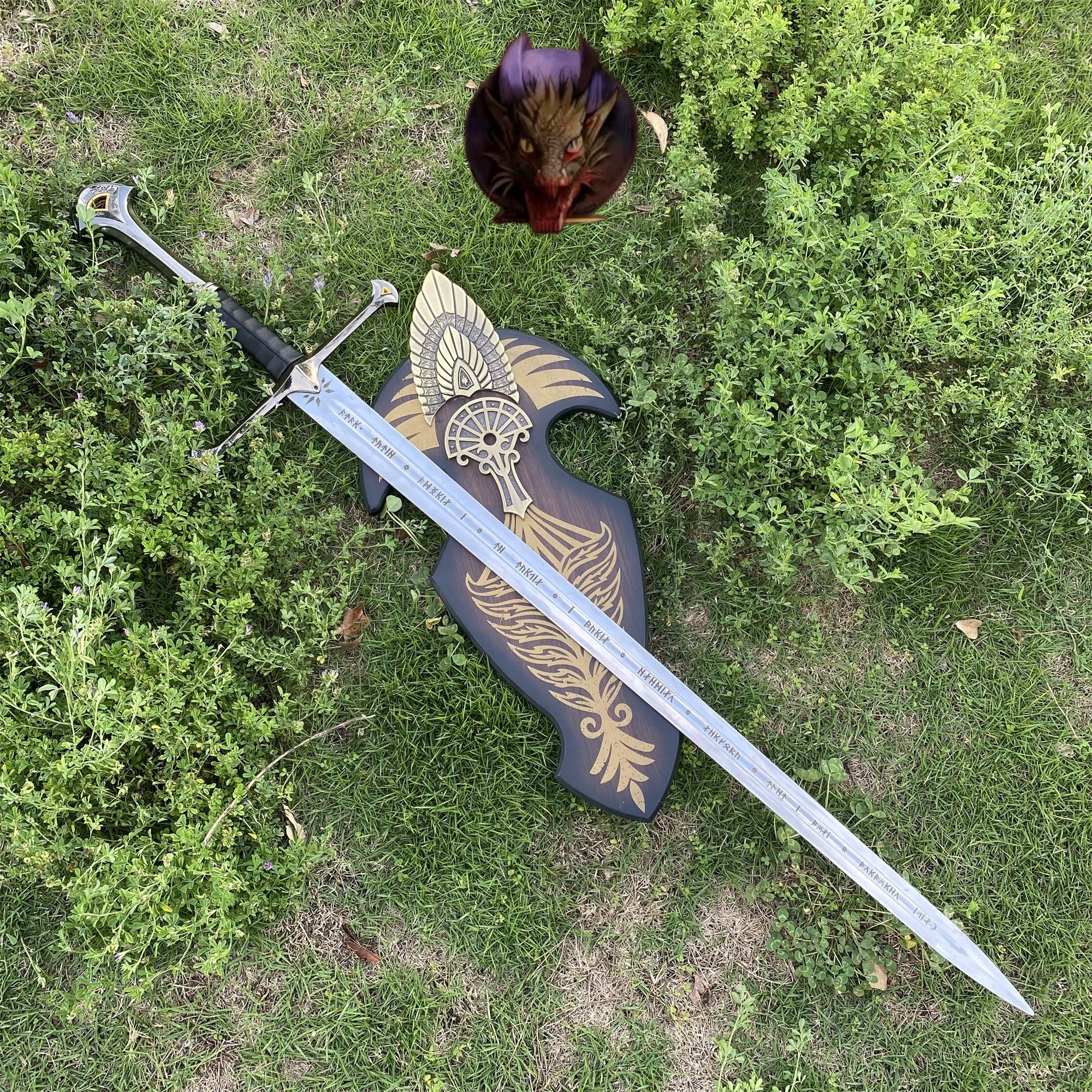 Life-Size Andúril Narsil Sword Blunt Steel Replica