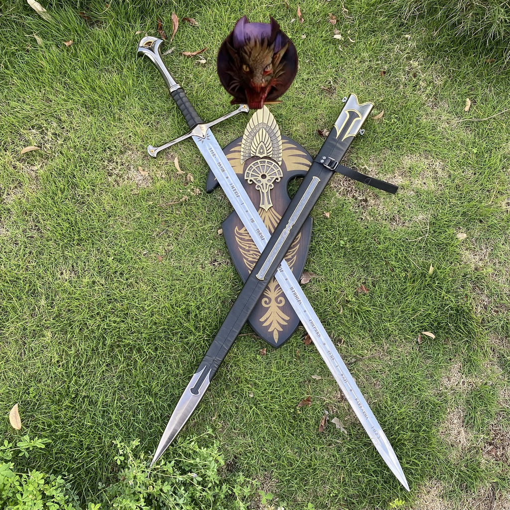 Life-Size Andúril Narsil Sword Blunt Steel Replica