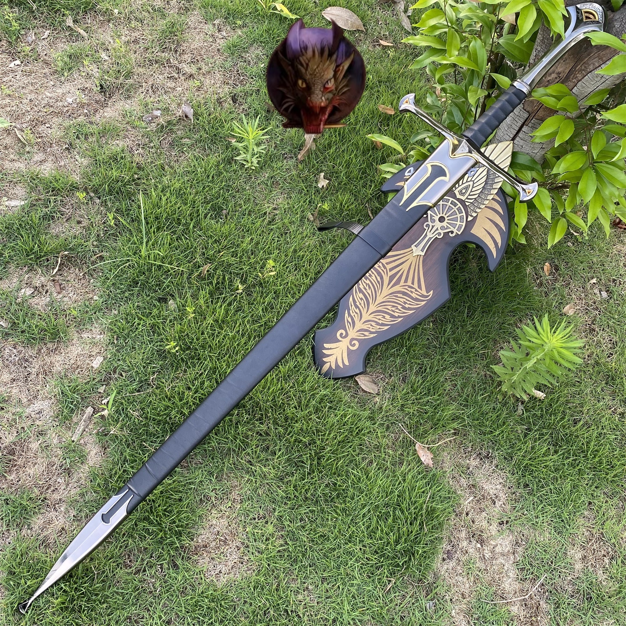 Life-Size Andúril Narsil Sword Blunt Steel Replica