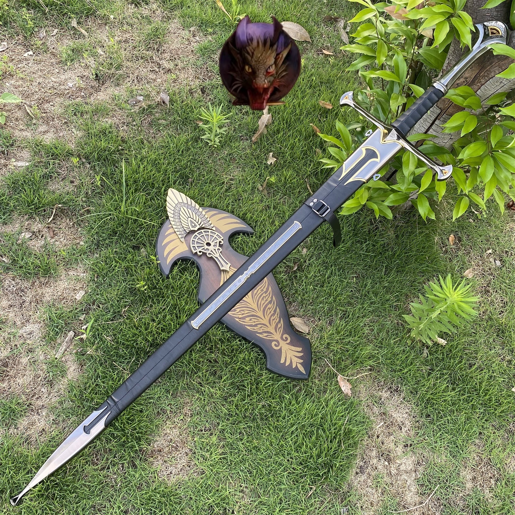 Life-size Andúril Narsil Sword Blunt 128CM Steel Replica