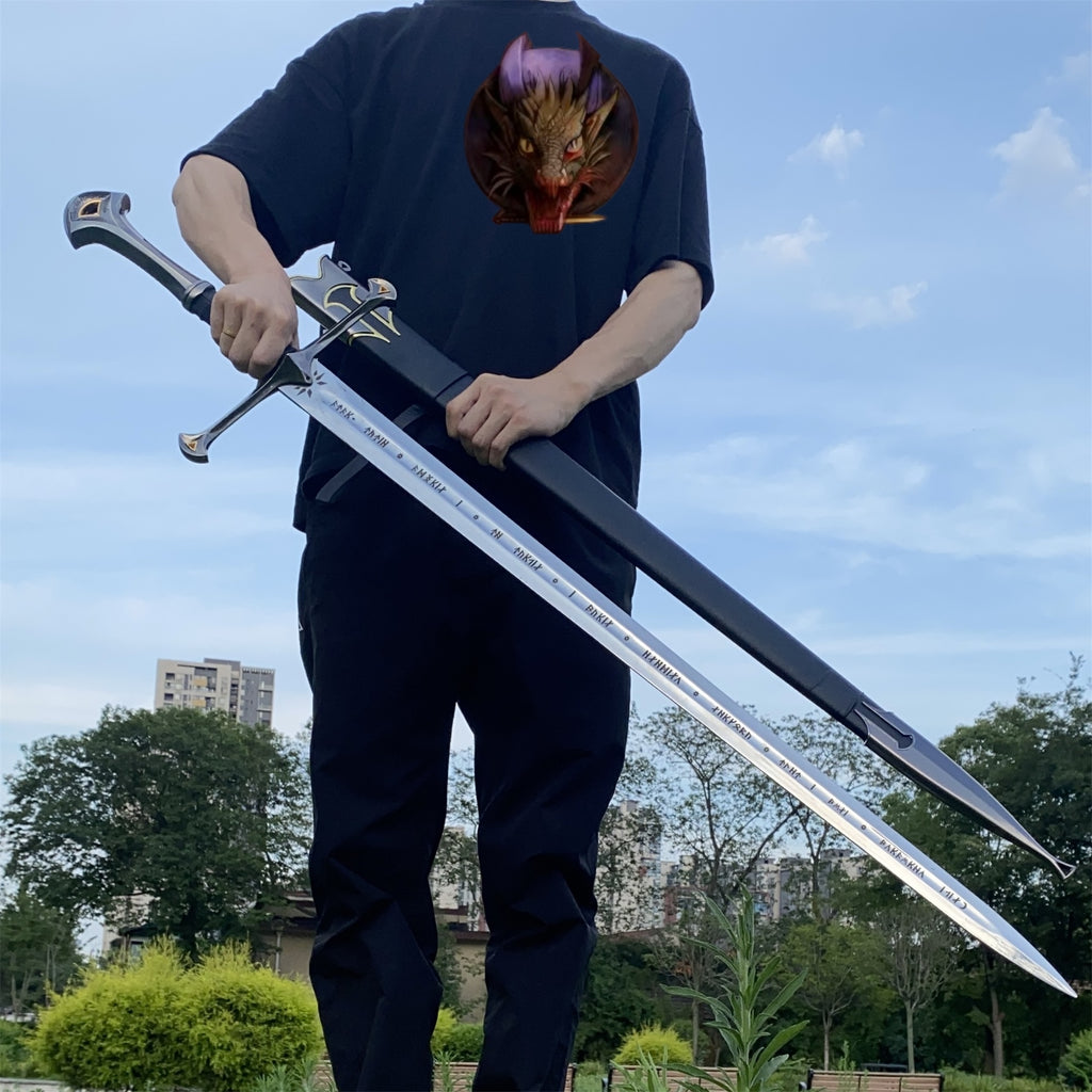Life-size Andúril Narsil Sword Blunt 128CM Steel Replica